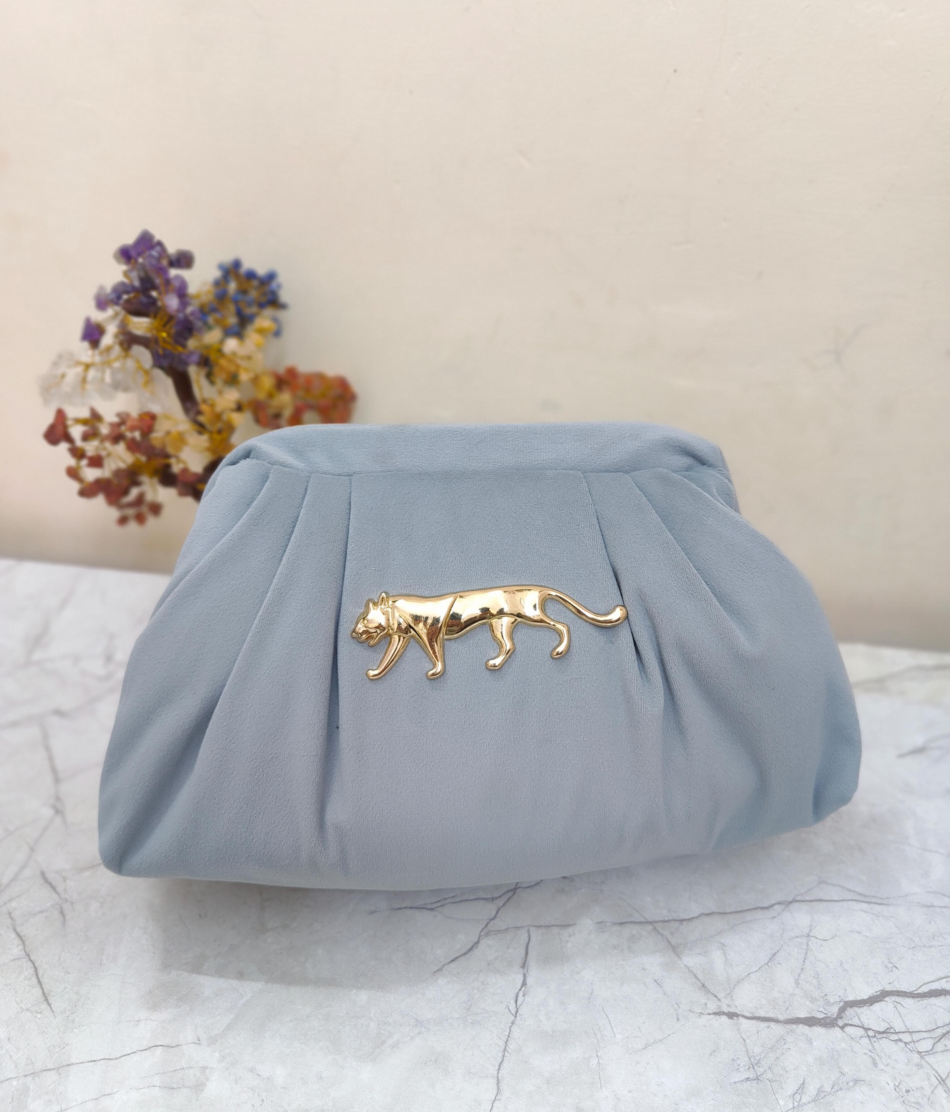 Gray Sabyasachi Pouch Bag