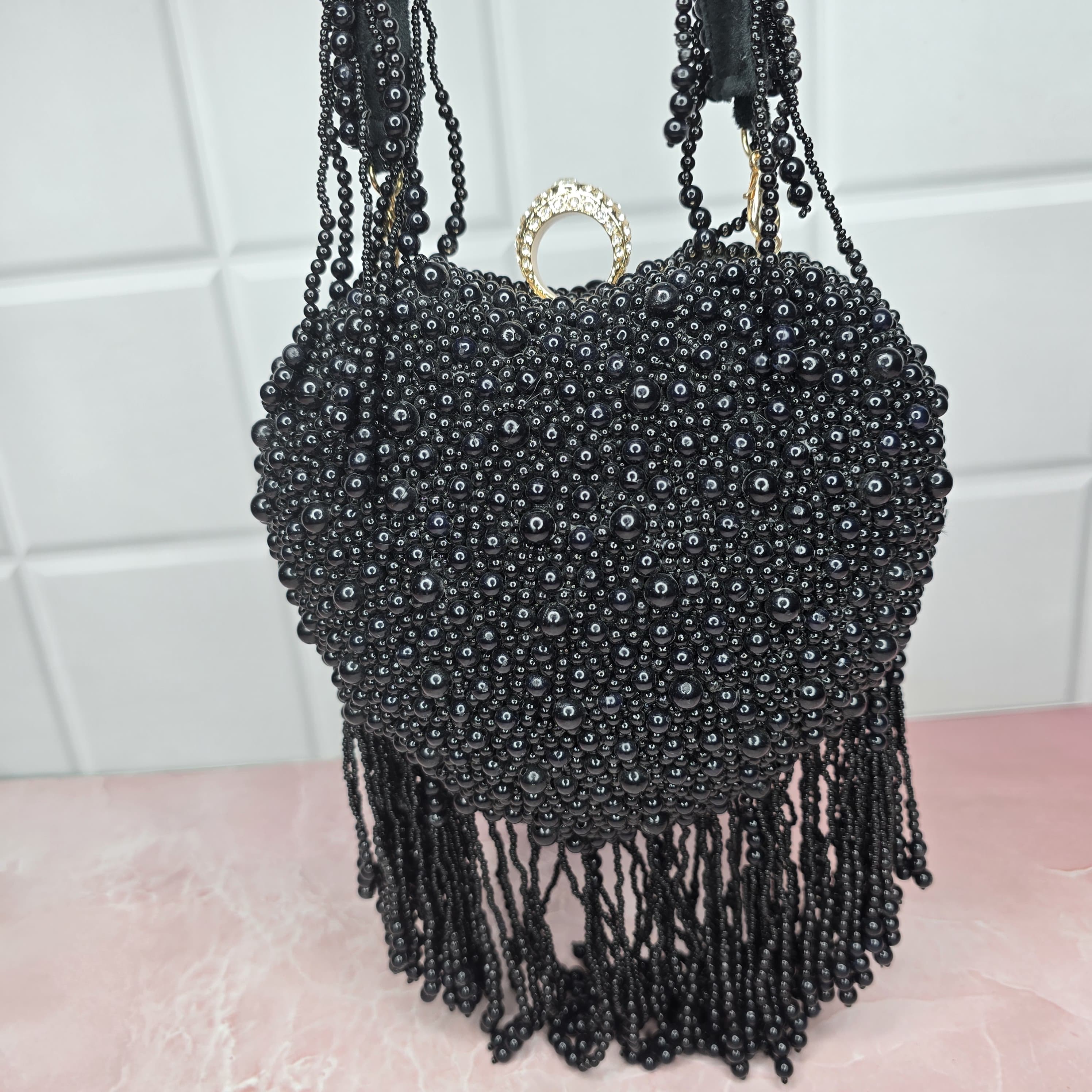 Heart Embroidered Clutch