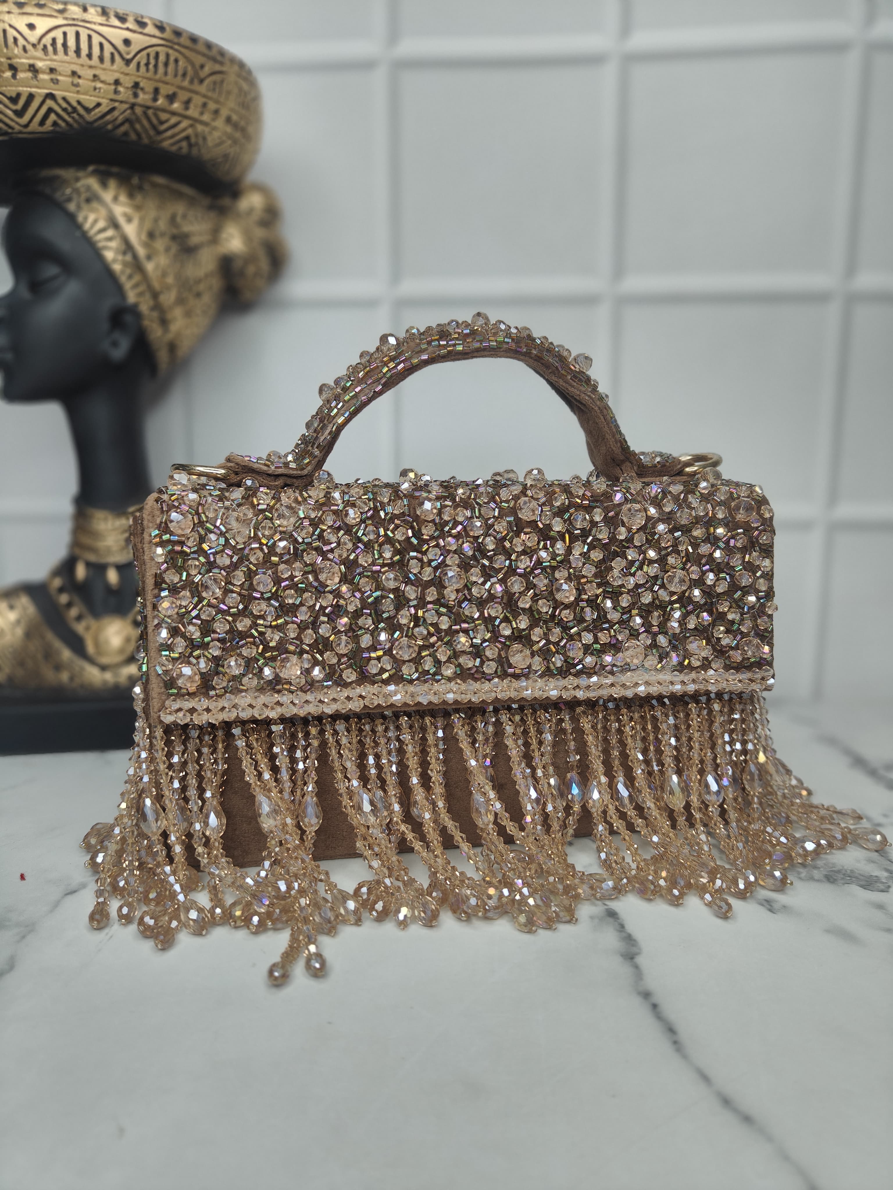 Embroidered MDF Flap Bag