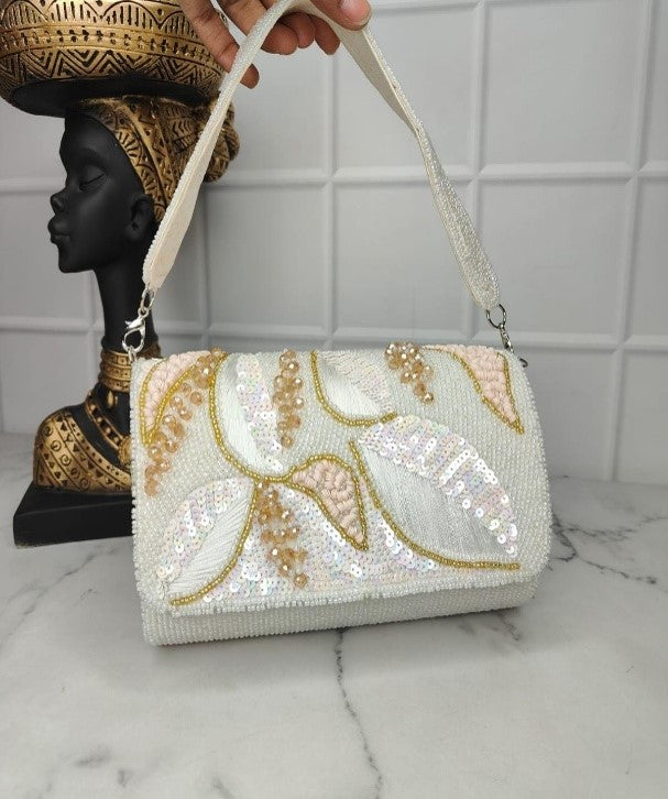 Embroidered Flap Bag