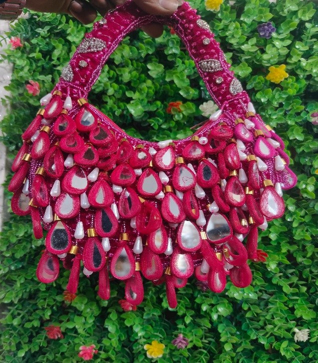 Mirror Moon Shape Clutch