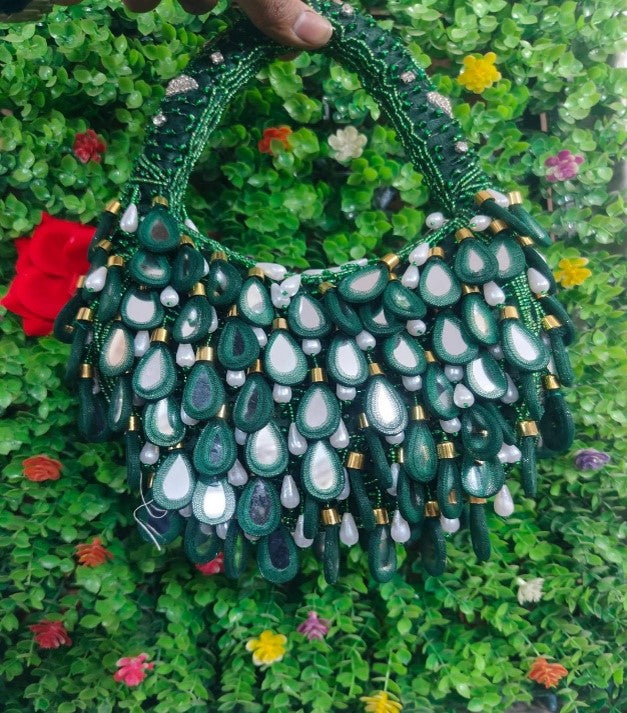 Mirror Moon Shape Clutch