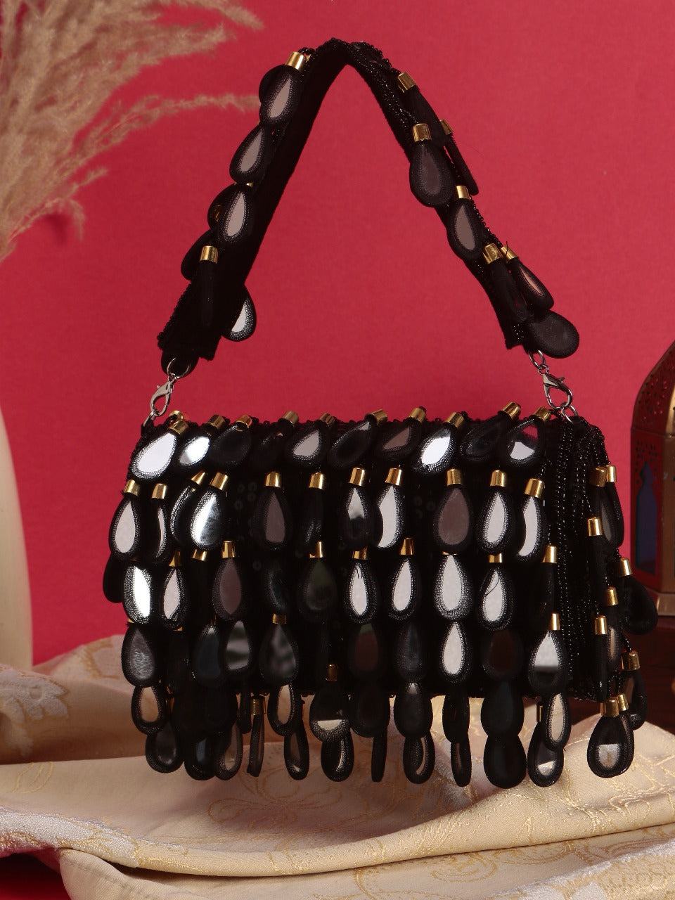 Black Mirror Flap Bag