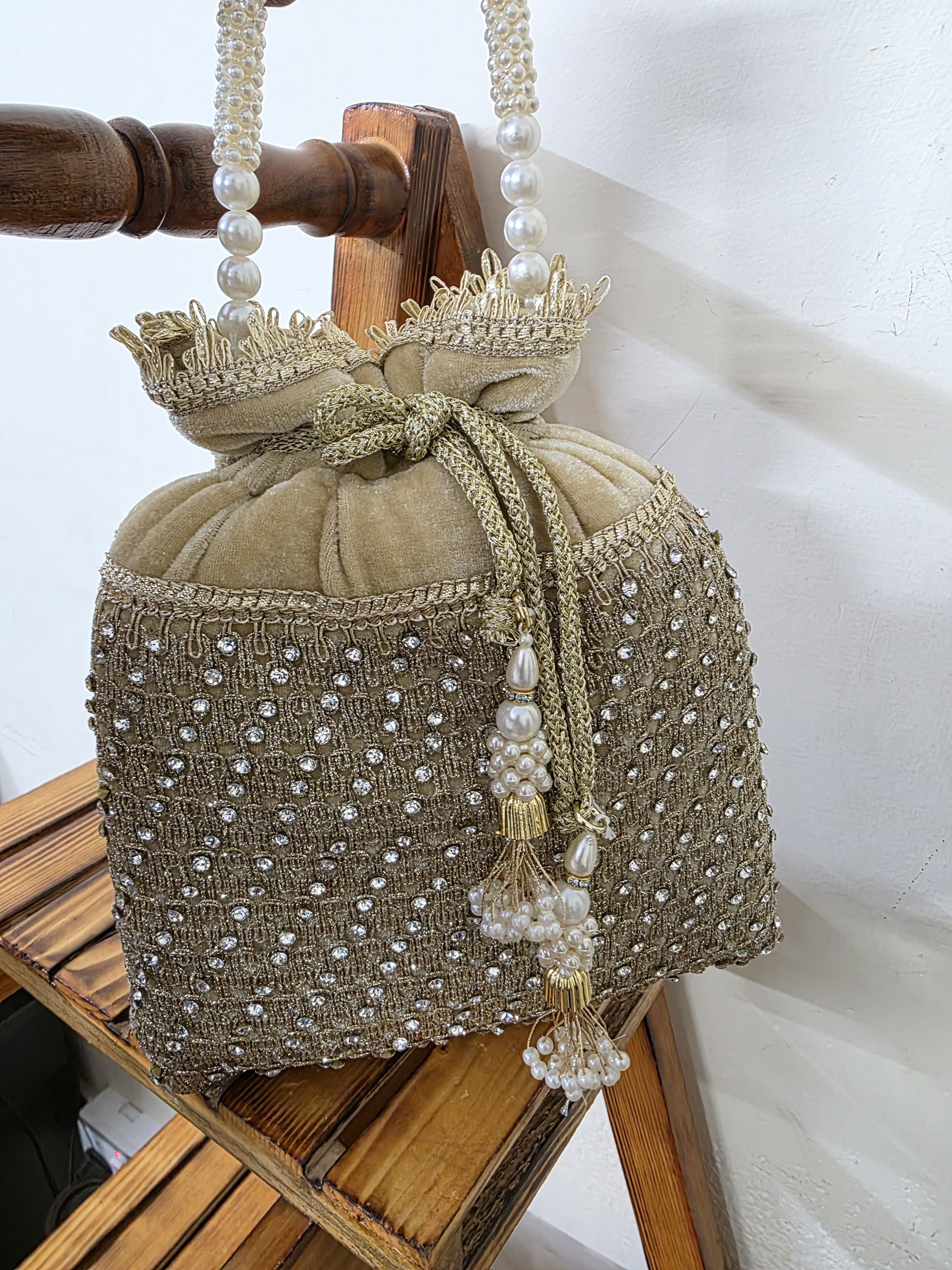 Golden Designer Potli