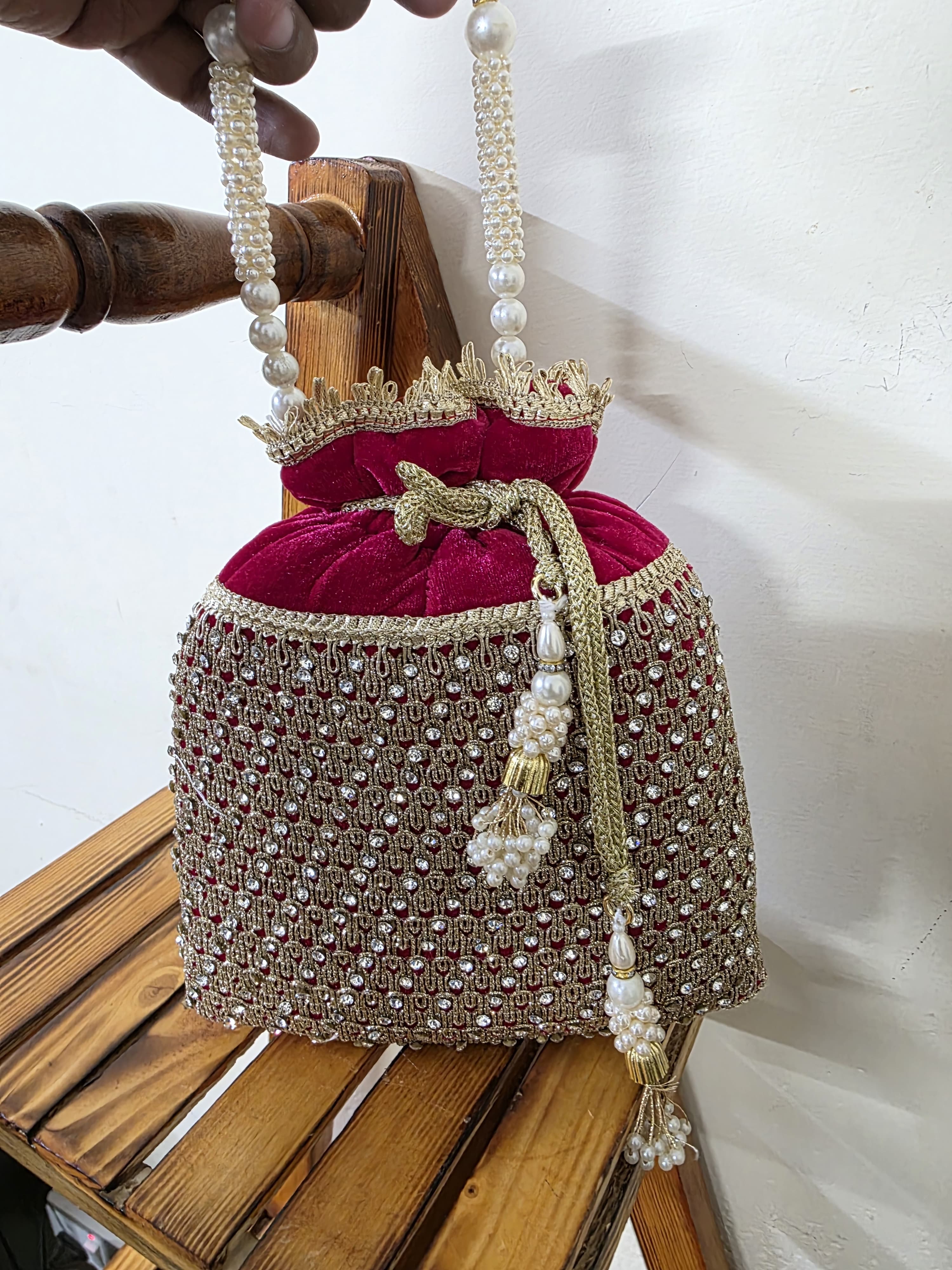 Marron Designer Potli