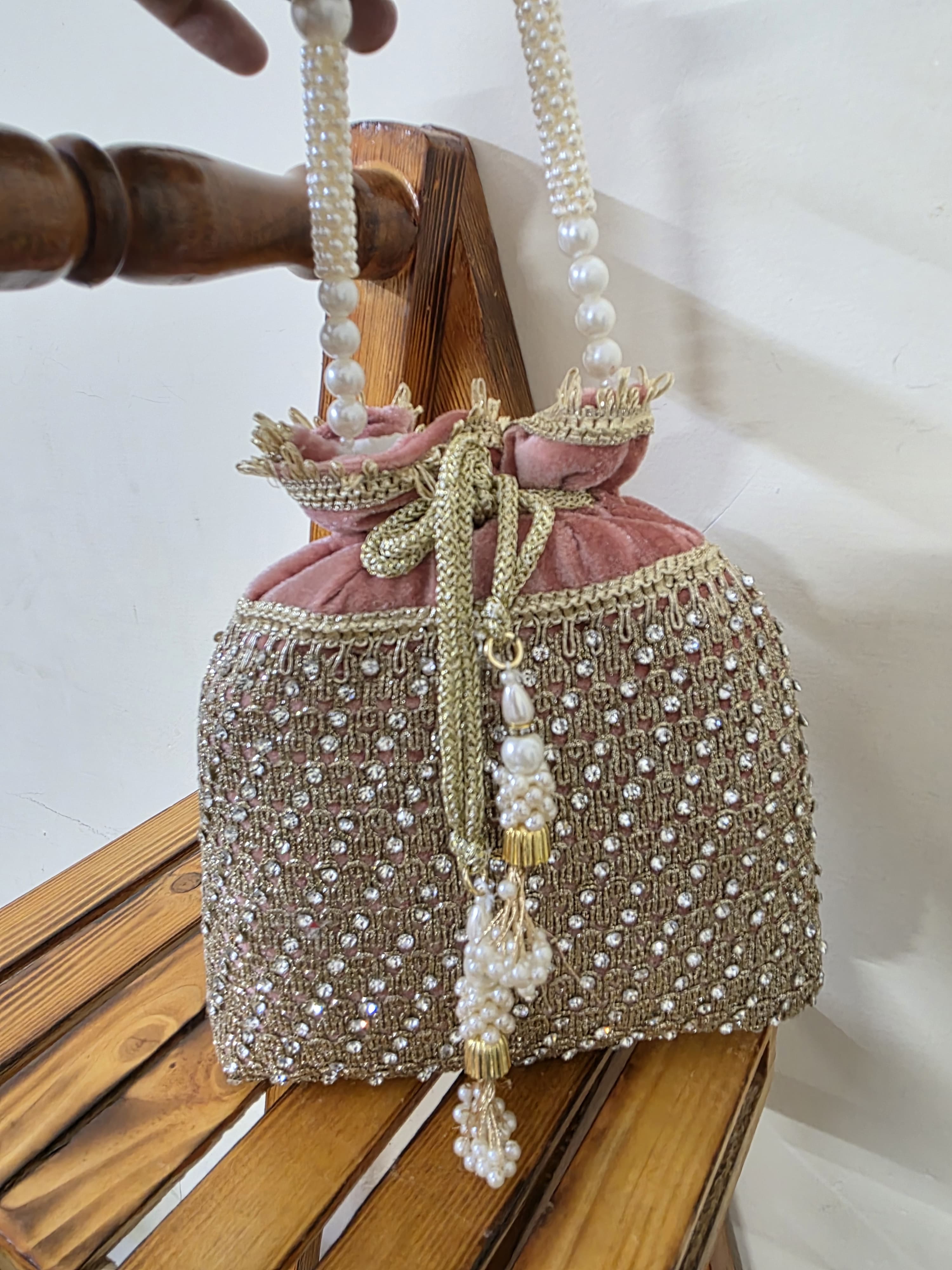 Peach Designer Potli