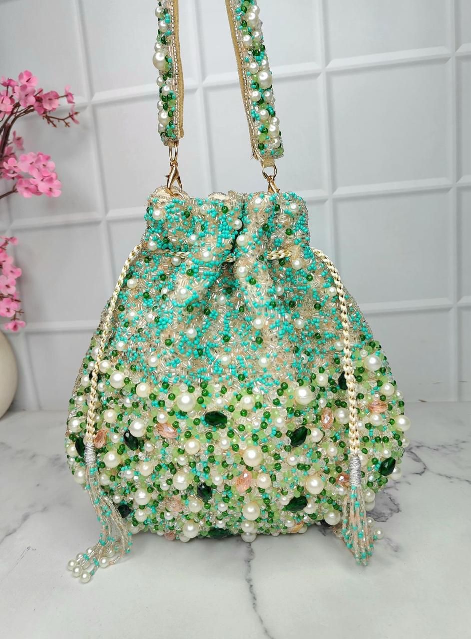 Green Pearl Potli