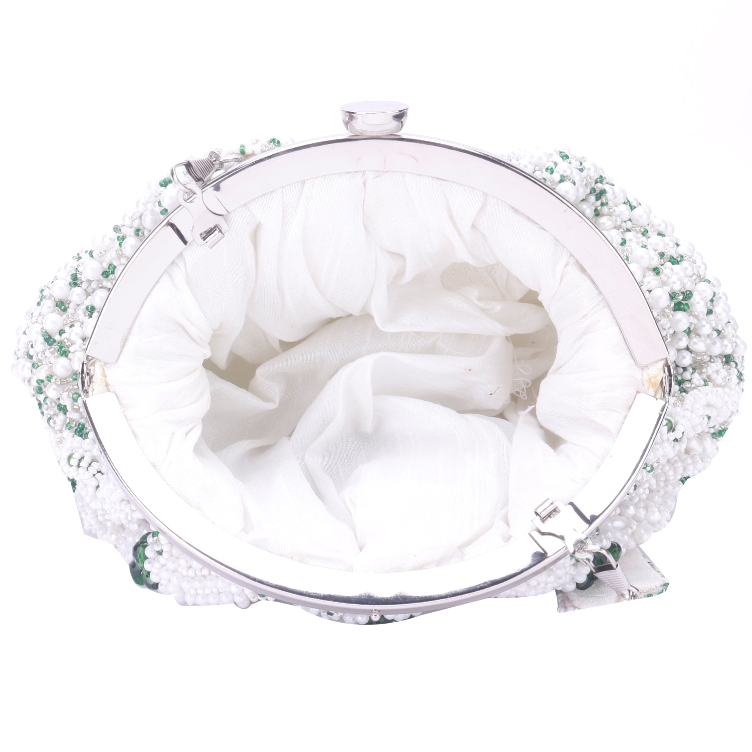 green stone apperance batua style clutch