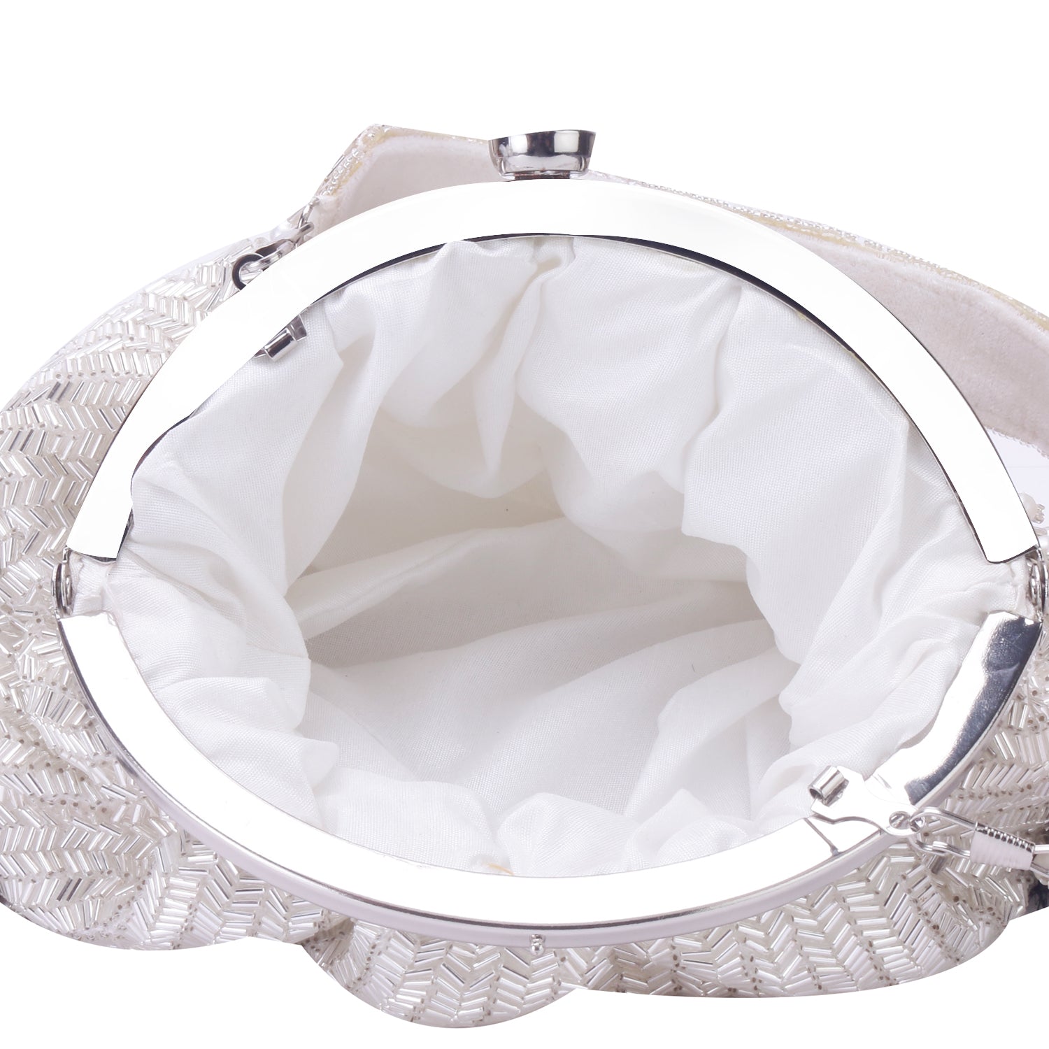 silver brooch design batua clutch