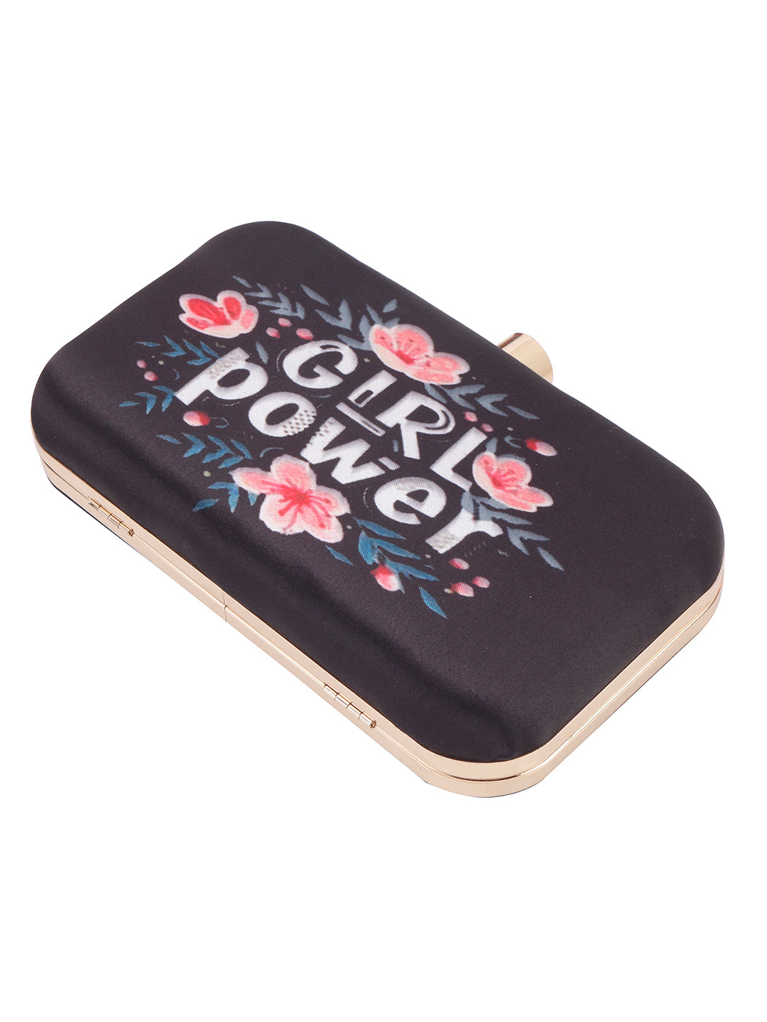 Girl Power Text Print Clutch for Women & Girls