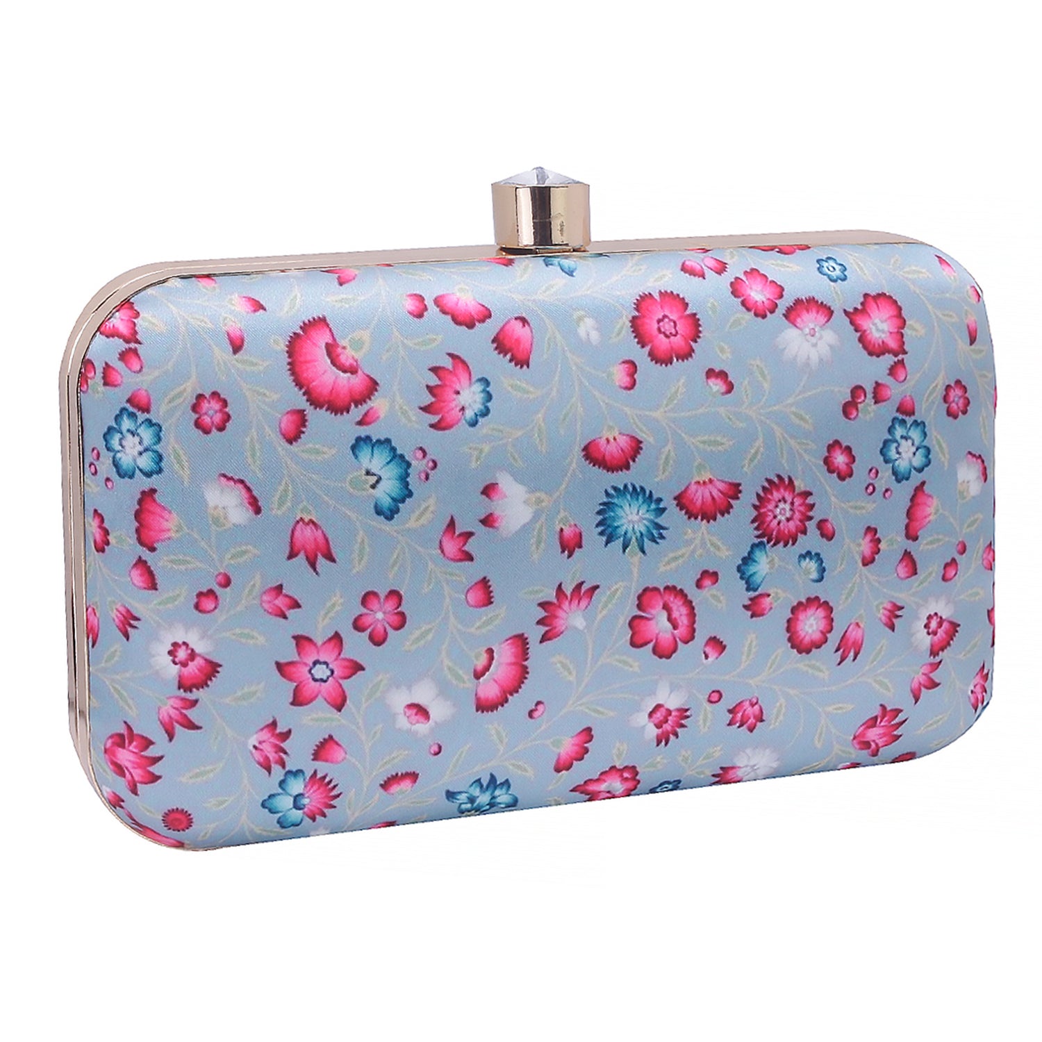 tiny floral digital printed clutch