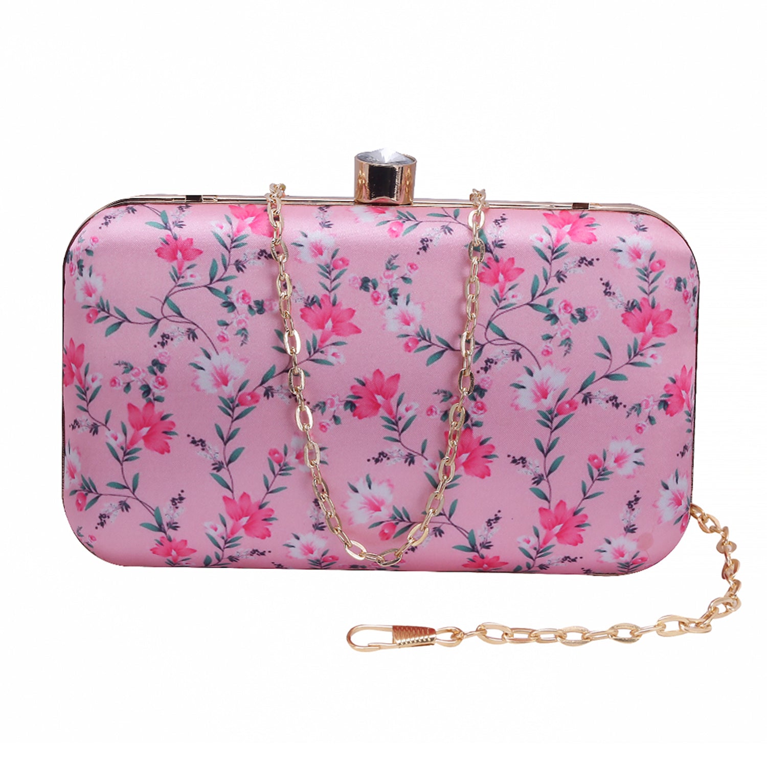 blossom digital printed clutch