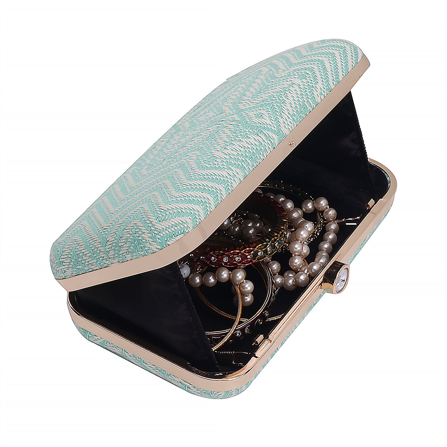 Fabric Box Clutch For Casual Use