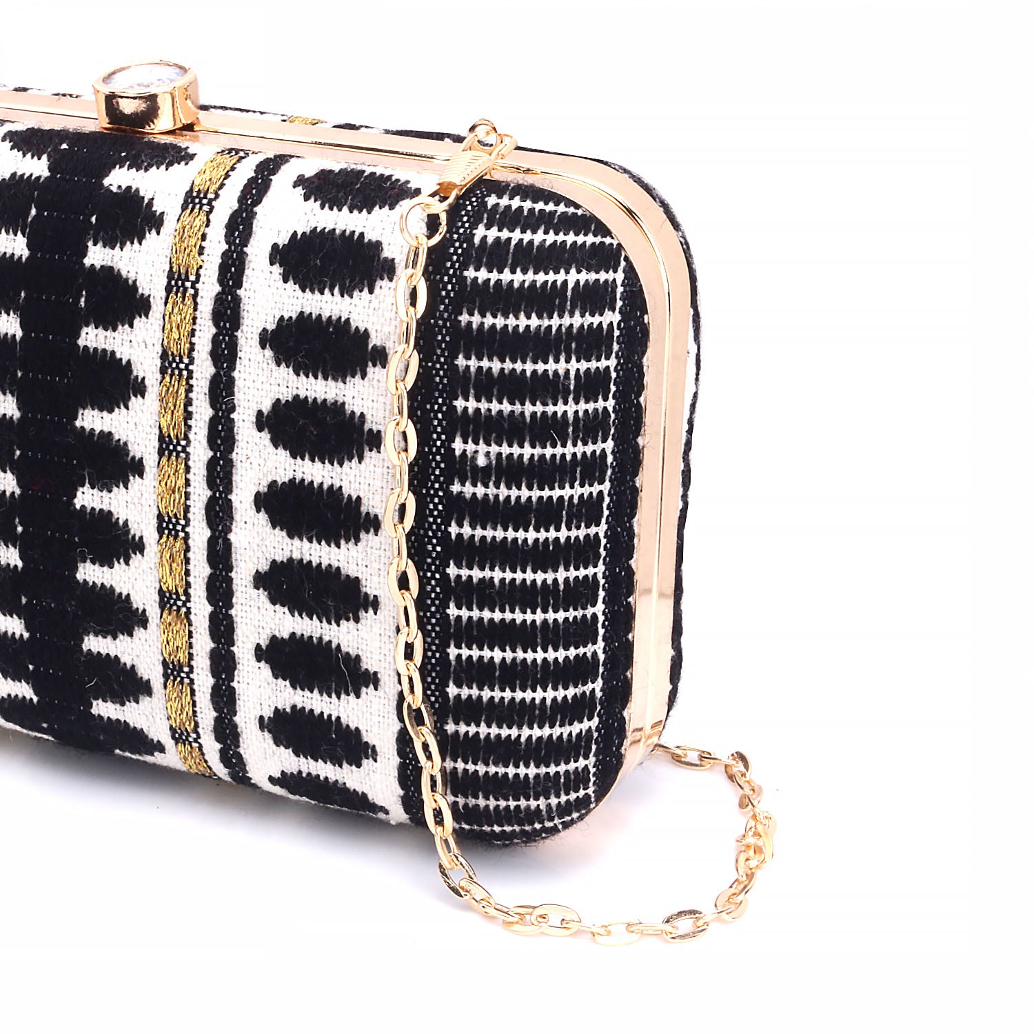 Fabric Box Clutch For Casual Use