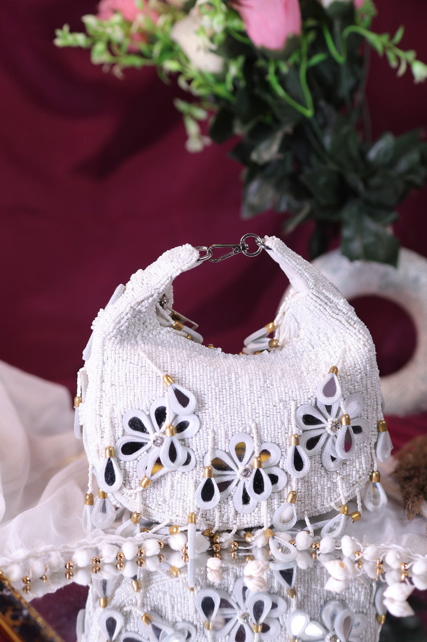 Mirror Moon Shape Clutch