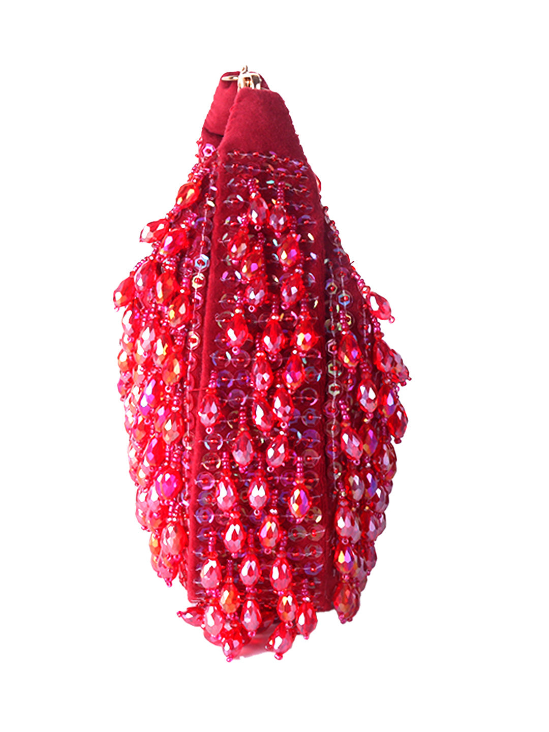 Swisni luxury red crystal clutch bag