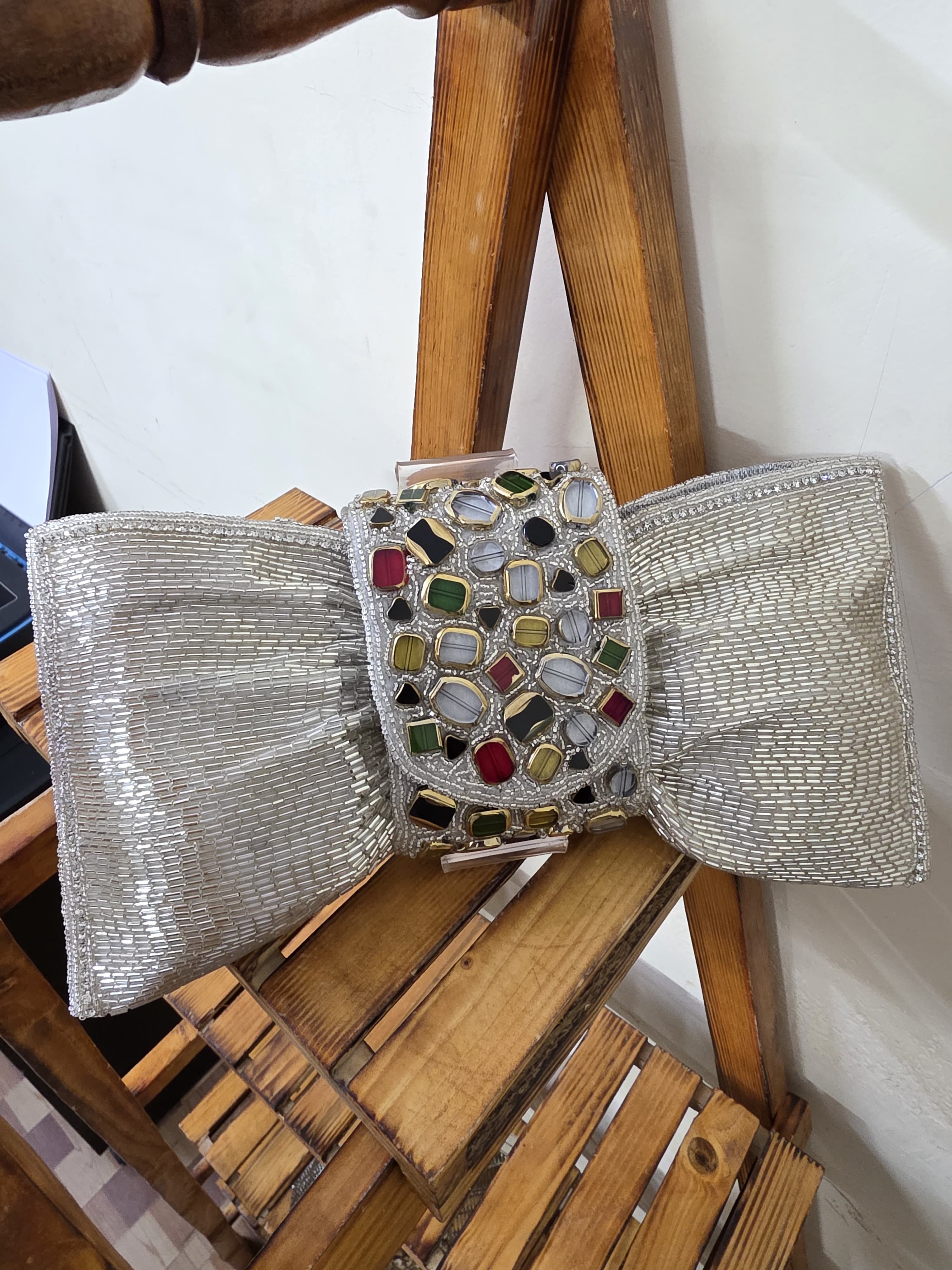 Embroidered Flap Bag