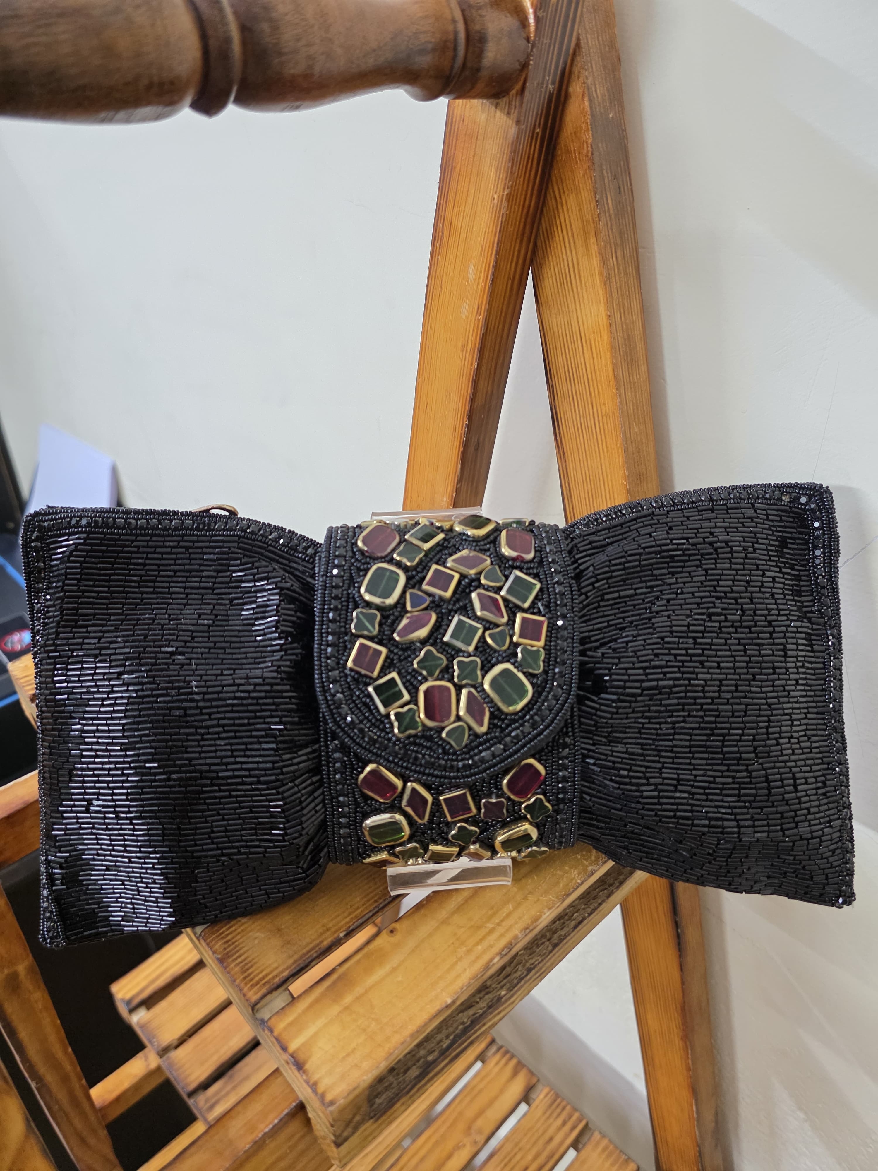 Embroidered Flap Bag