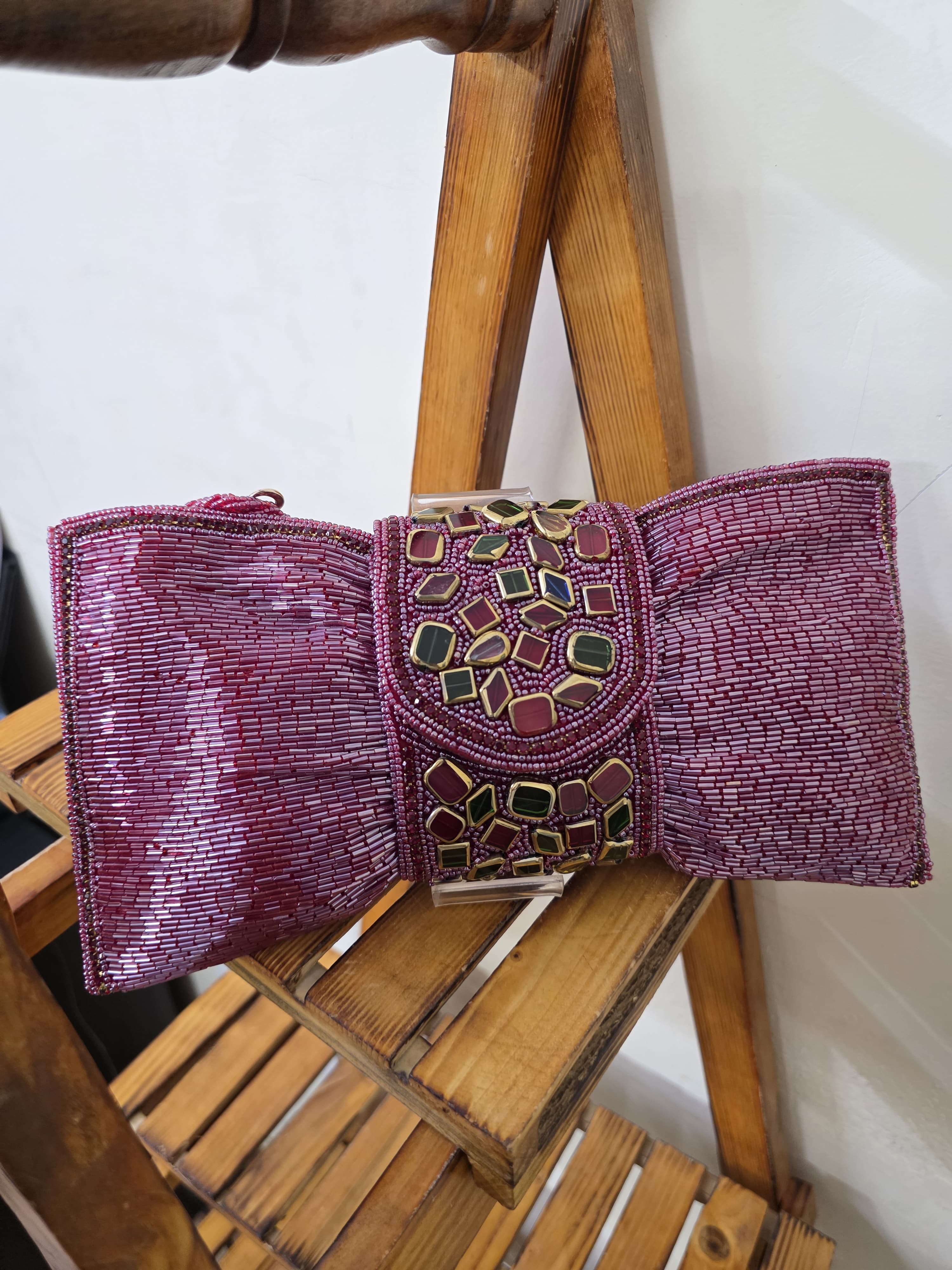 Embroidered Flap Bag
