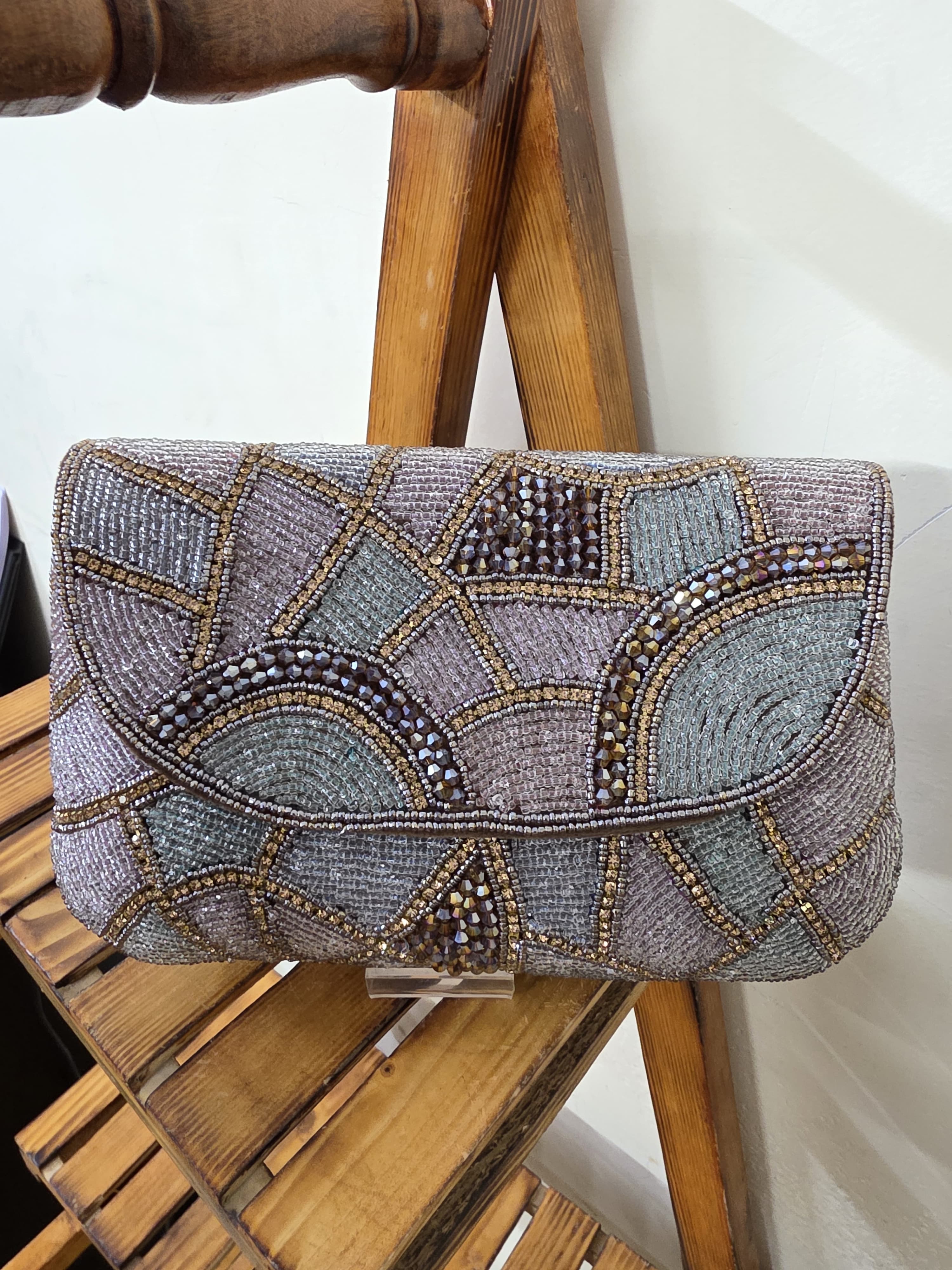 Embroidered Flap Bag