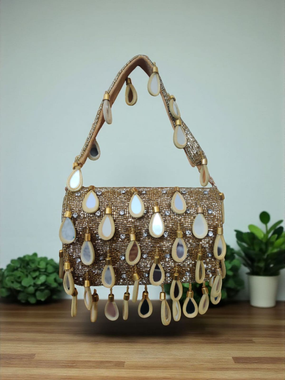 Golden Flap Bag