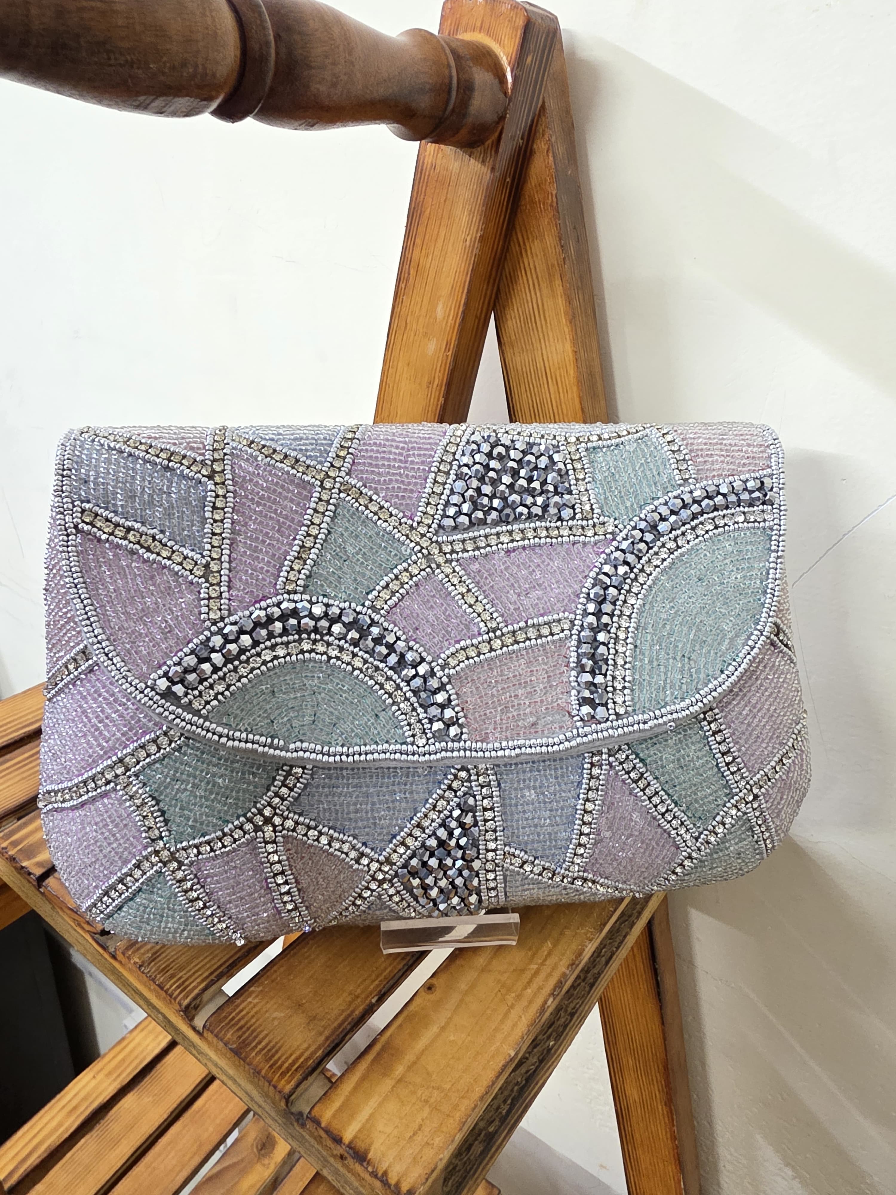 Embroidered Flap Bag