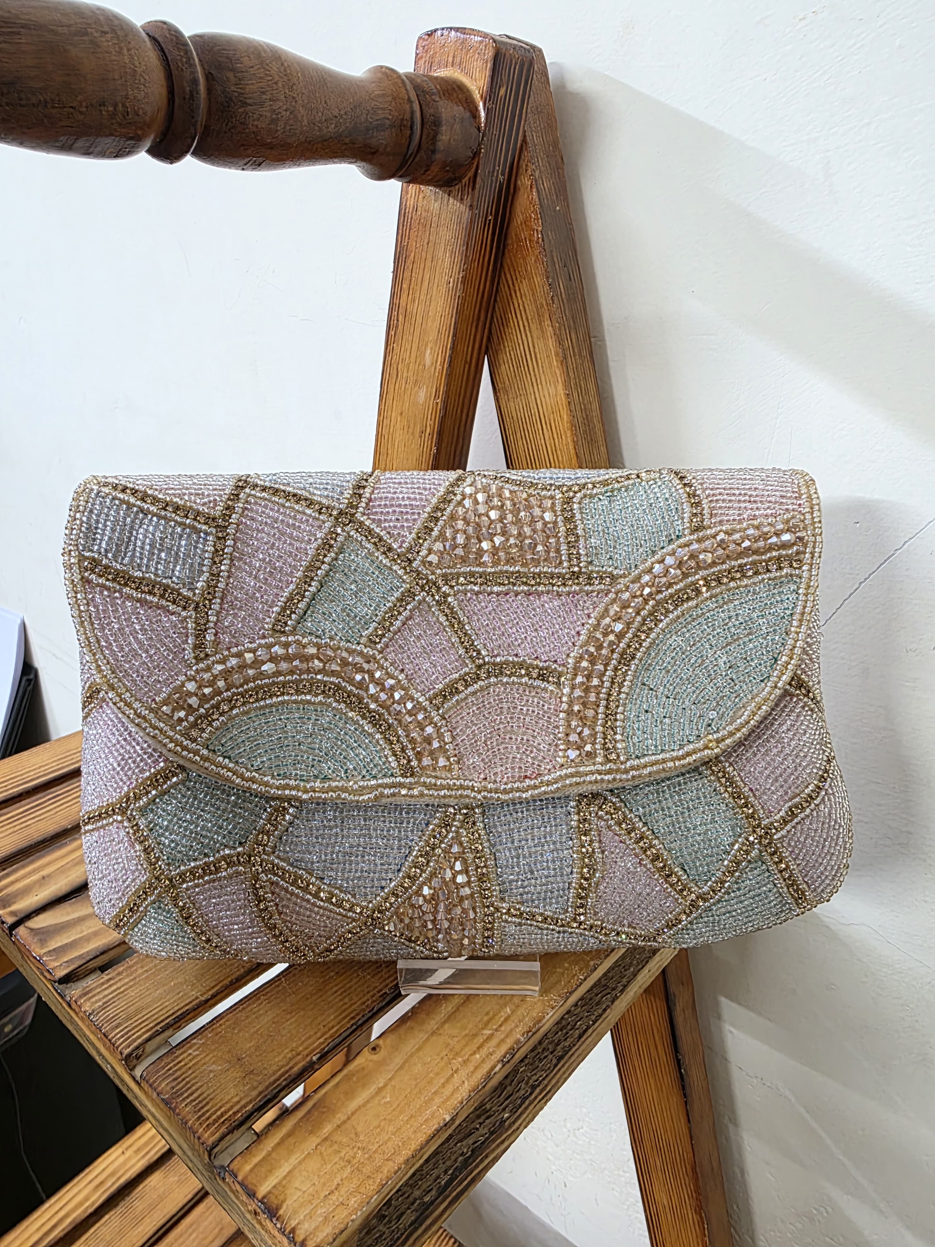 Embroidered Flap Bag
