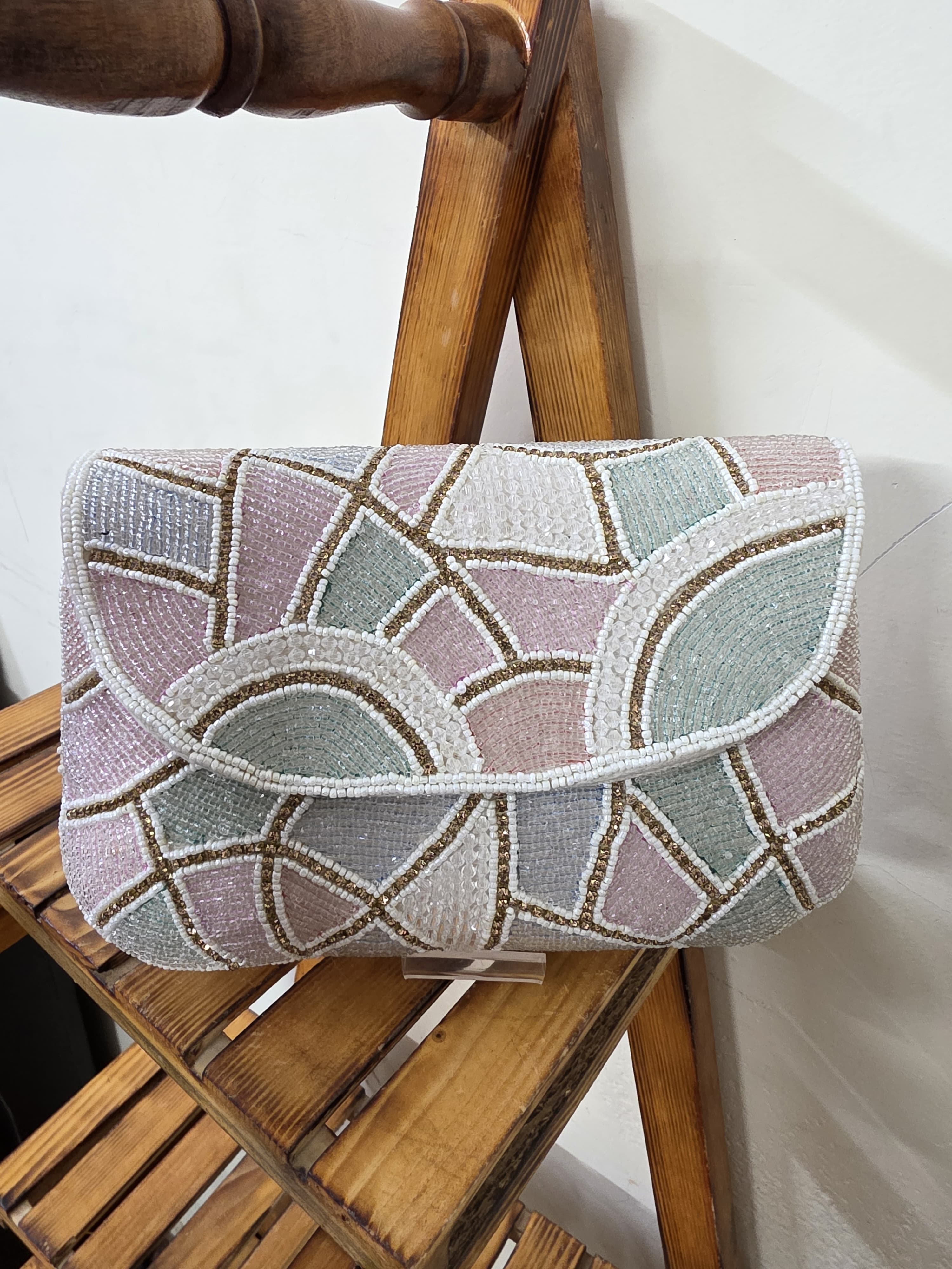 Embroidered Flap Bag