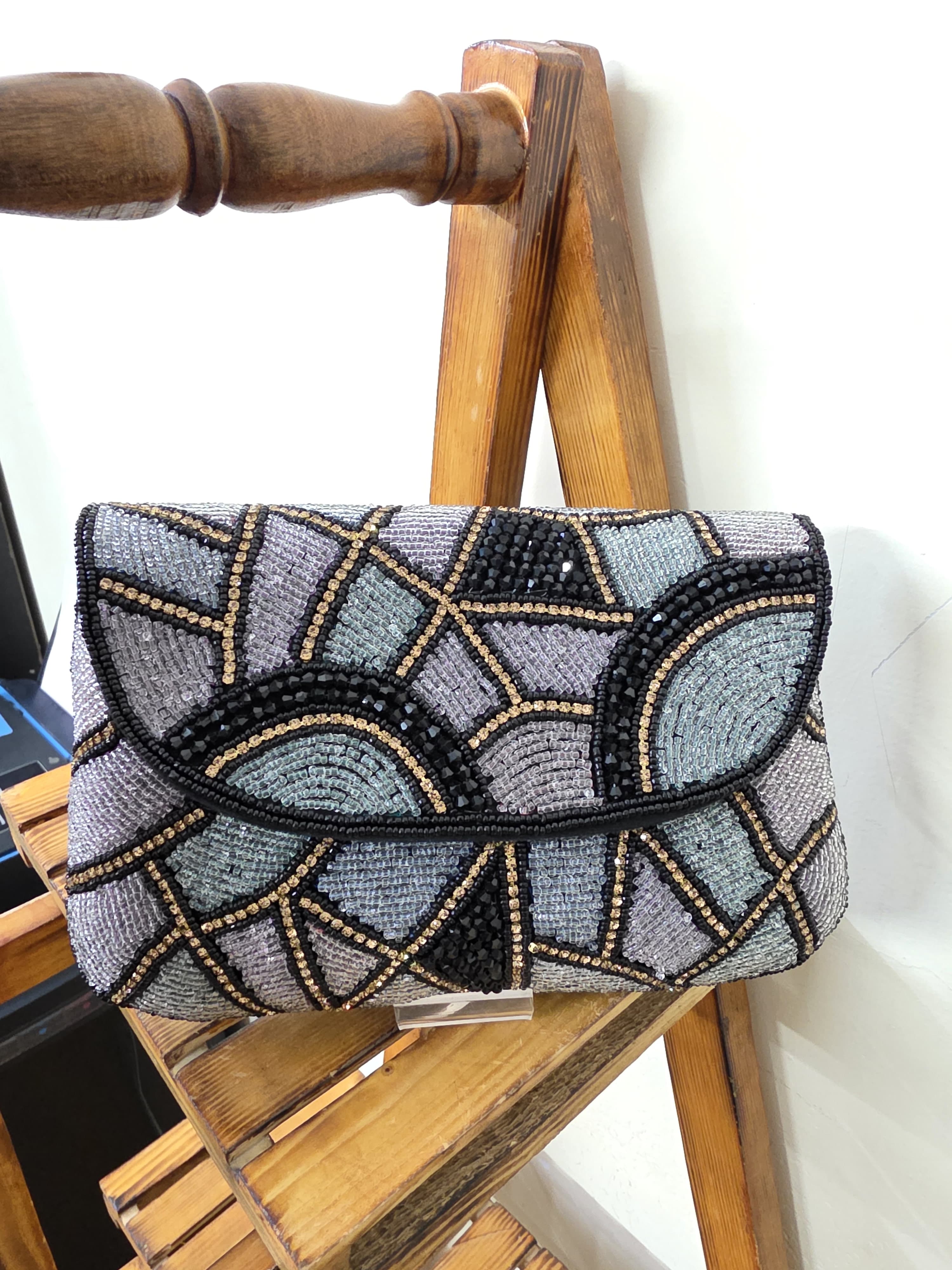 Embroidered Flap Bag