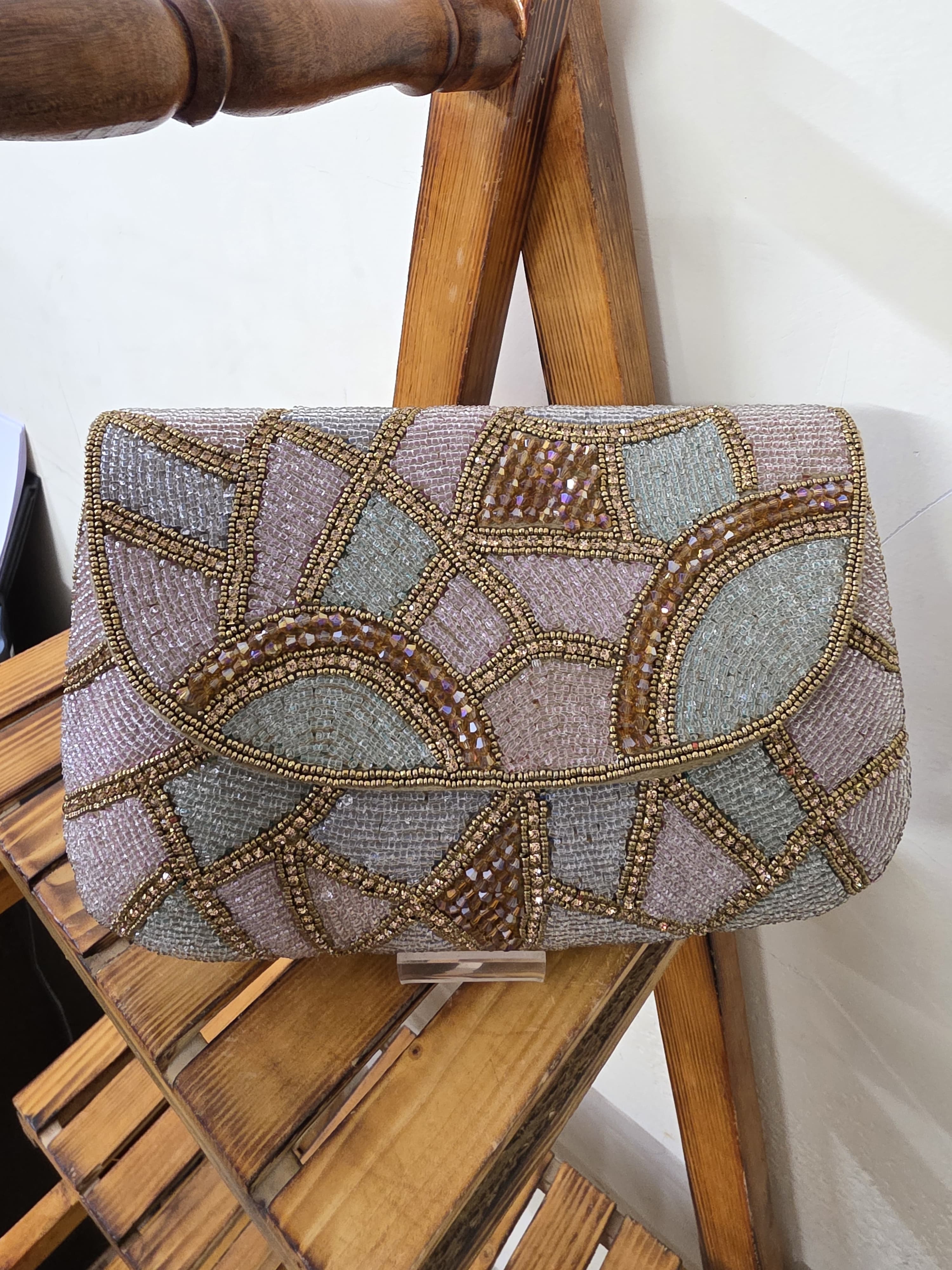 Embroidered Flap Bag