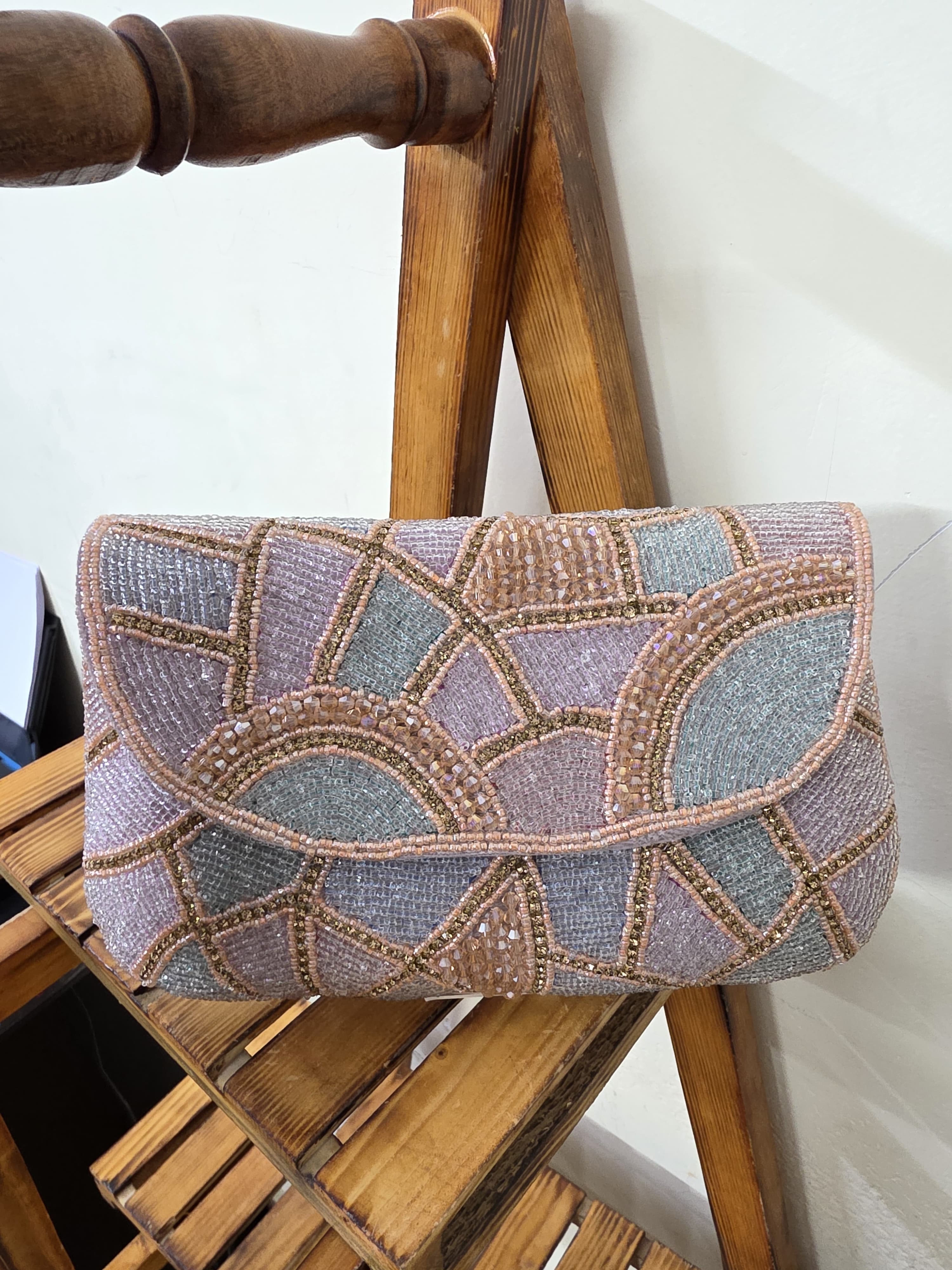 Embroidered Flap Bag