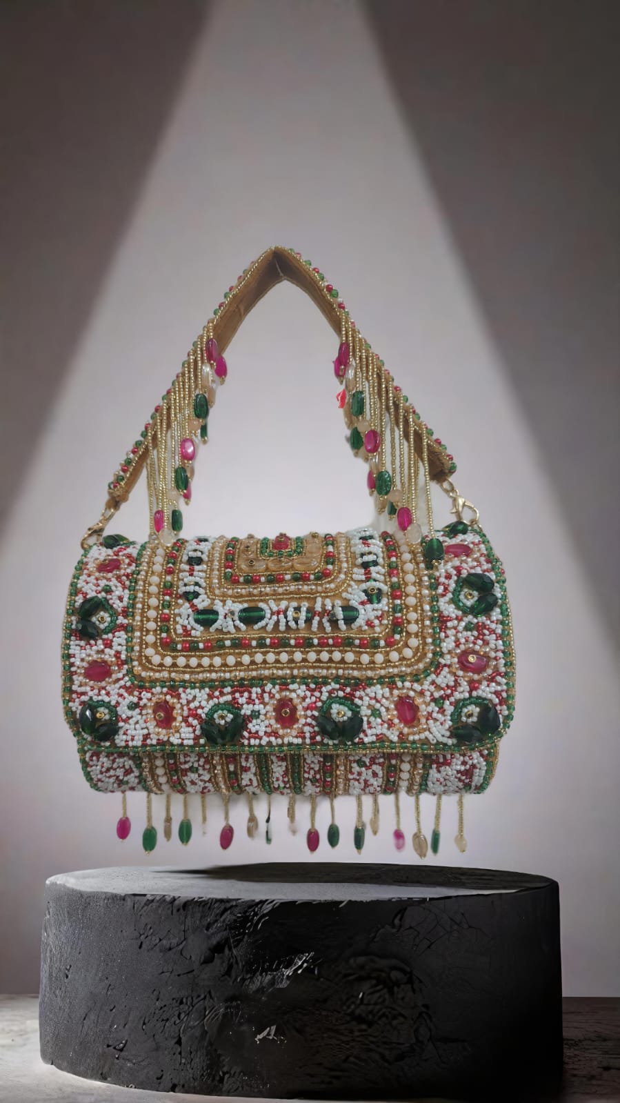Embellished Flap Bag