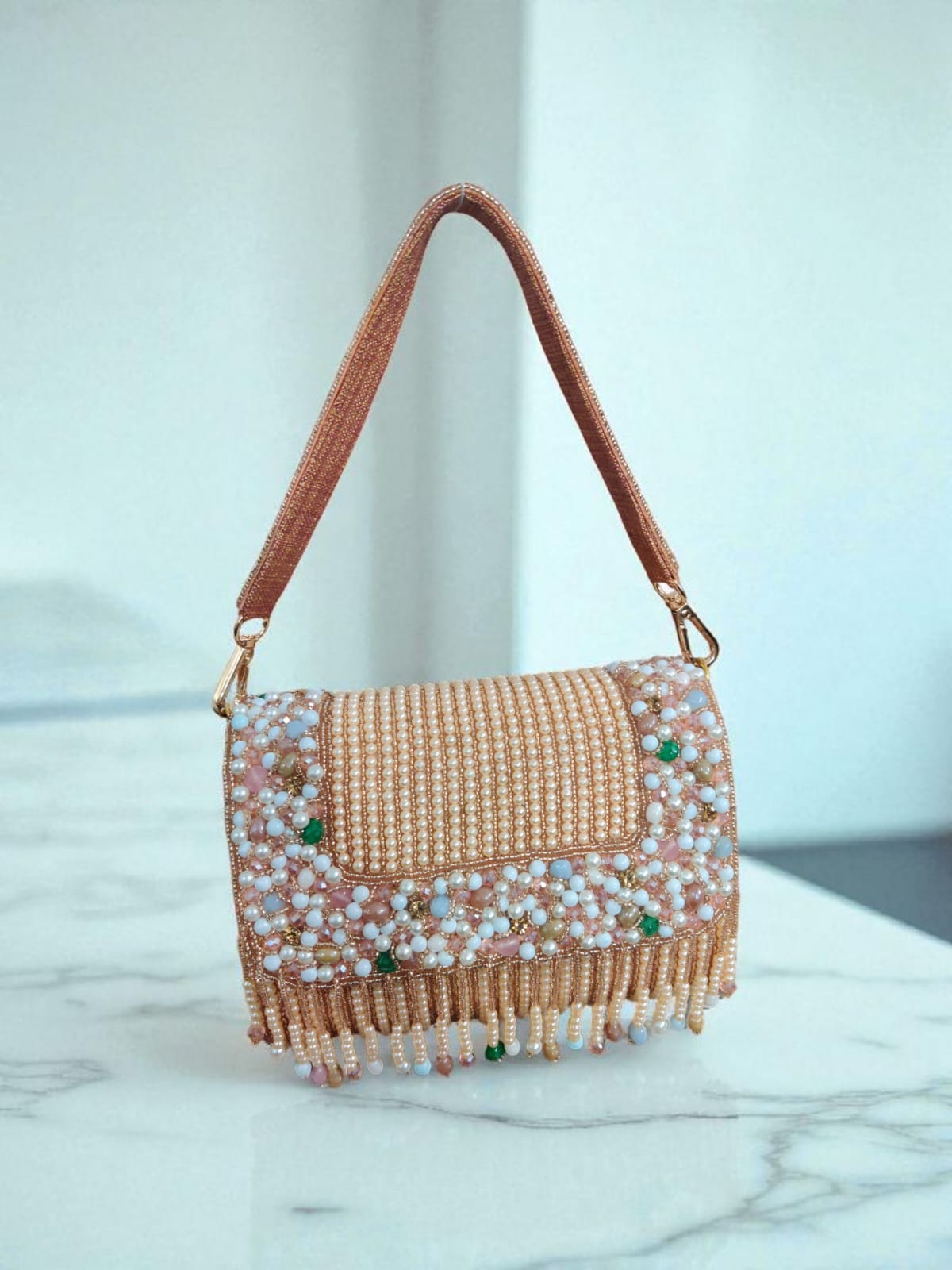 Peach Flap Bag