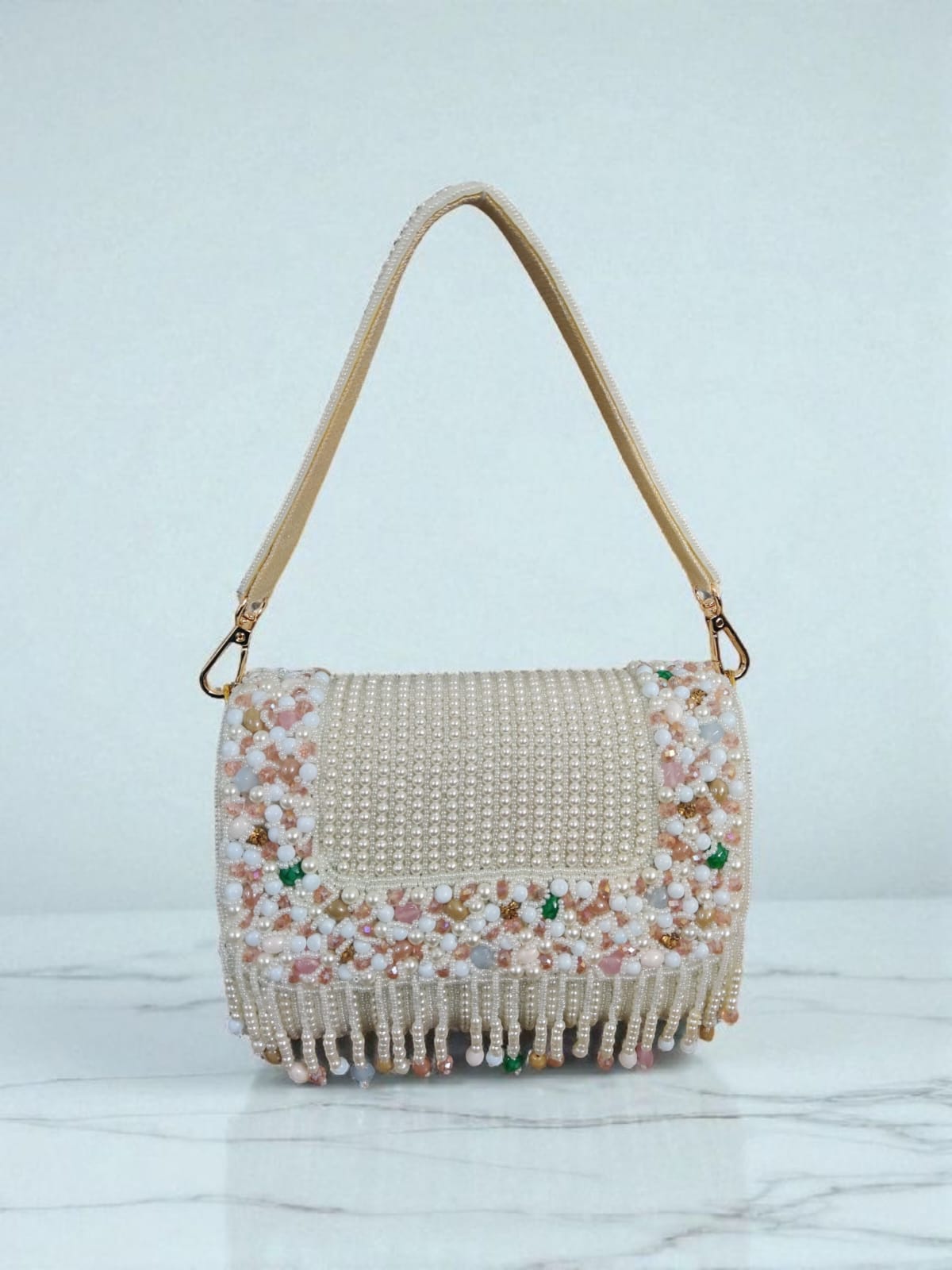 White Flap Bag