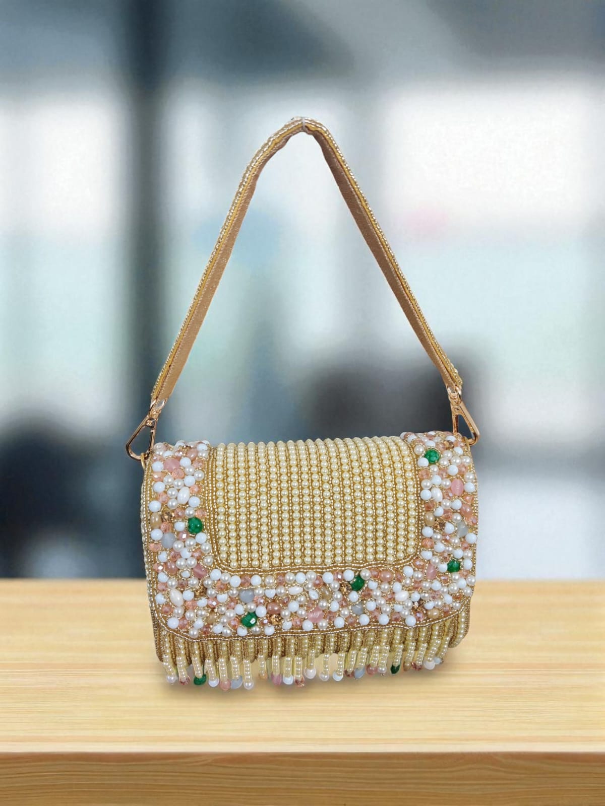Golden Flap Bag