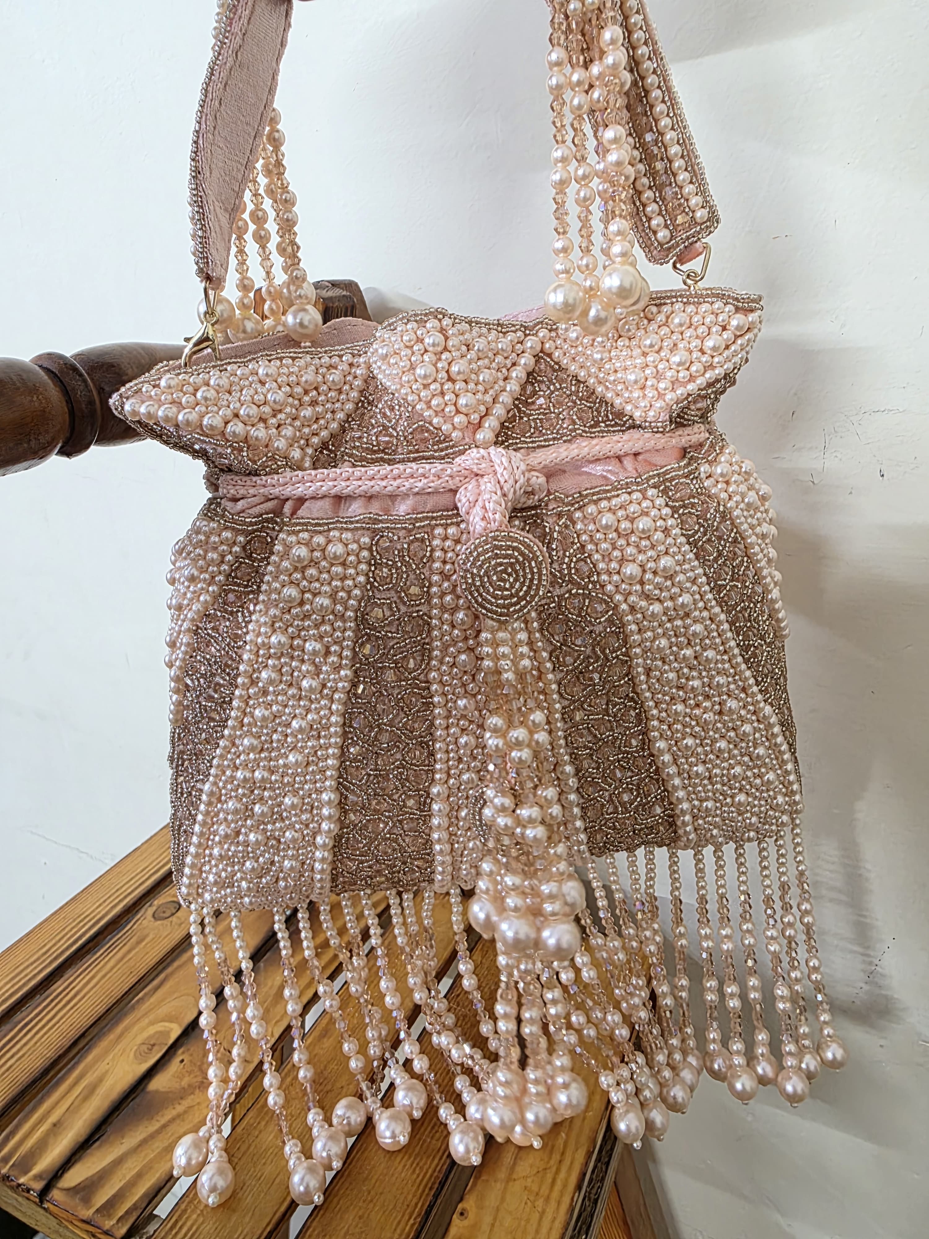 Peach Designer potli