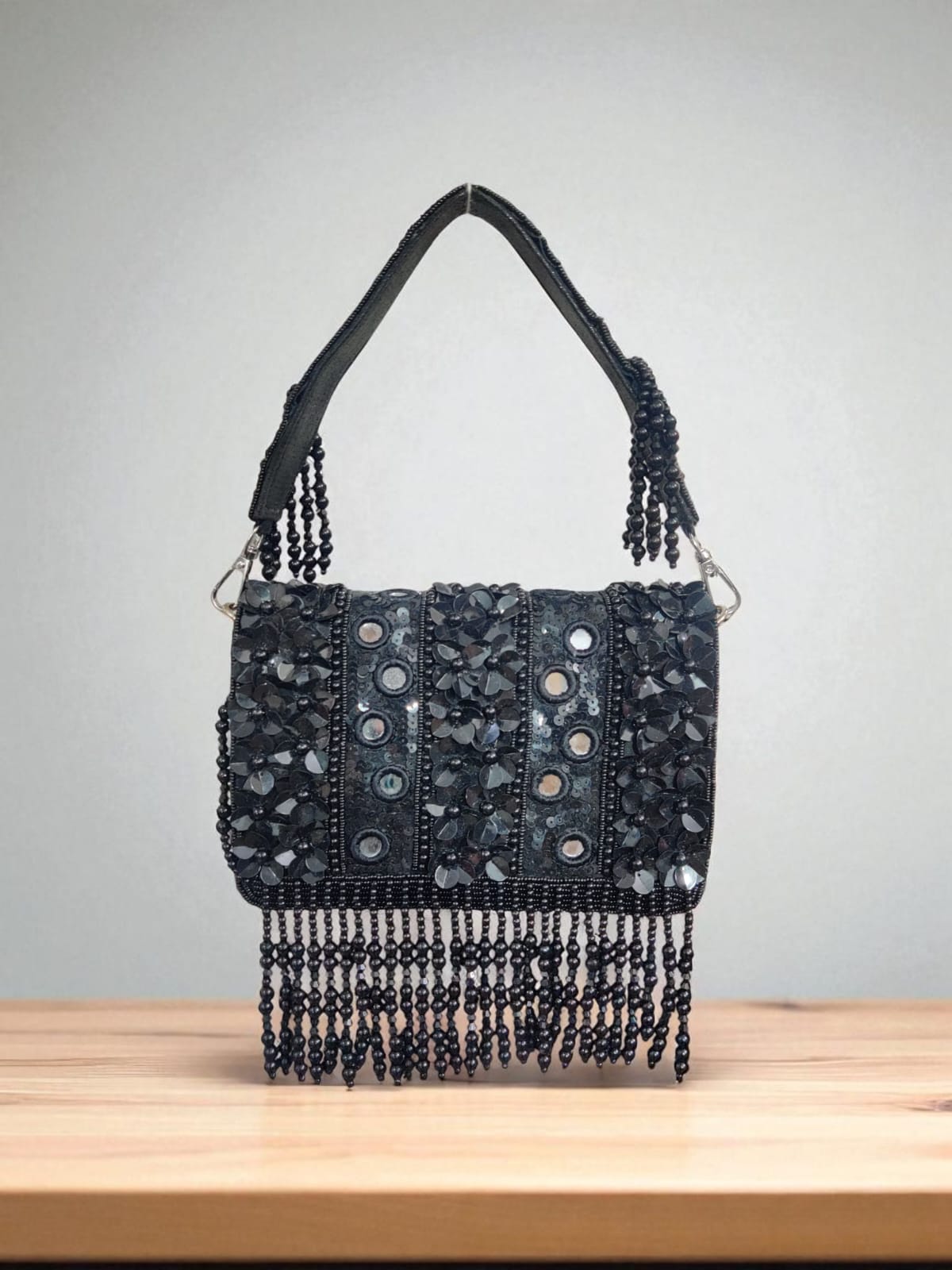 Black Flap Bag