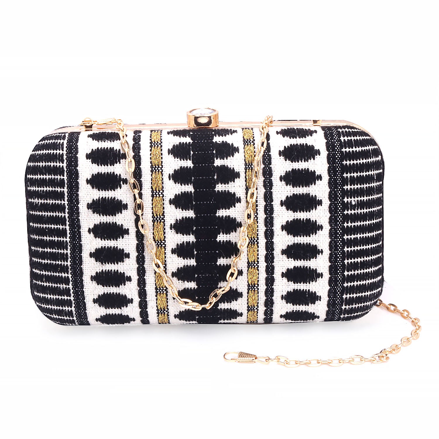 Fabric Box Clutch For Casual Use