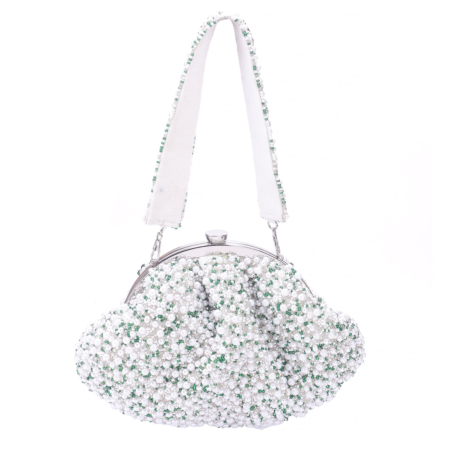 green stone apperance batua style clutch