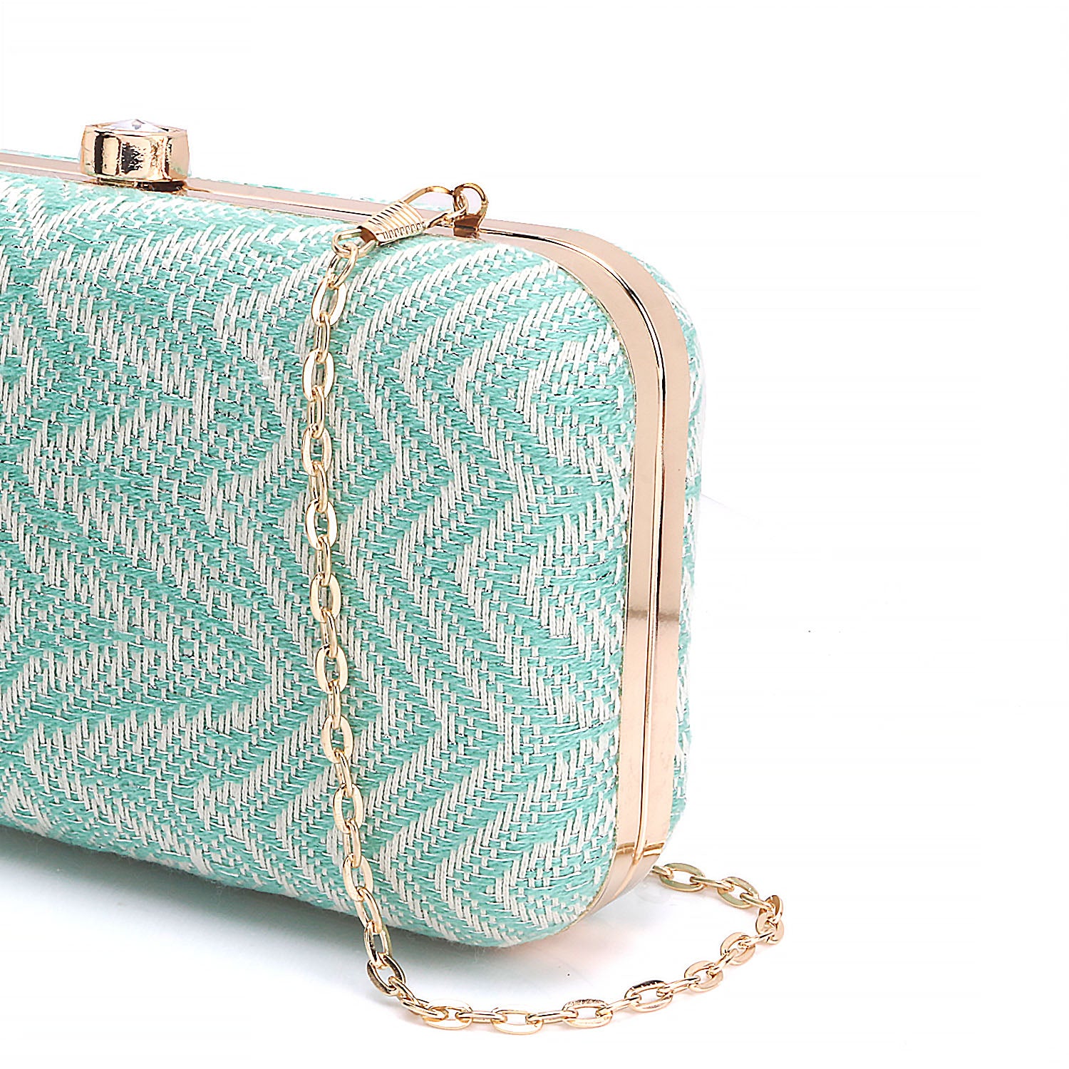 Fabric Box Clutch For Casual Use