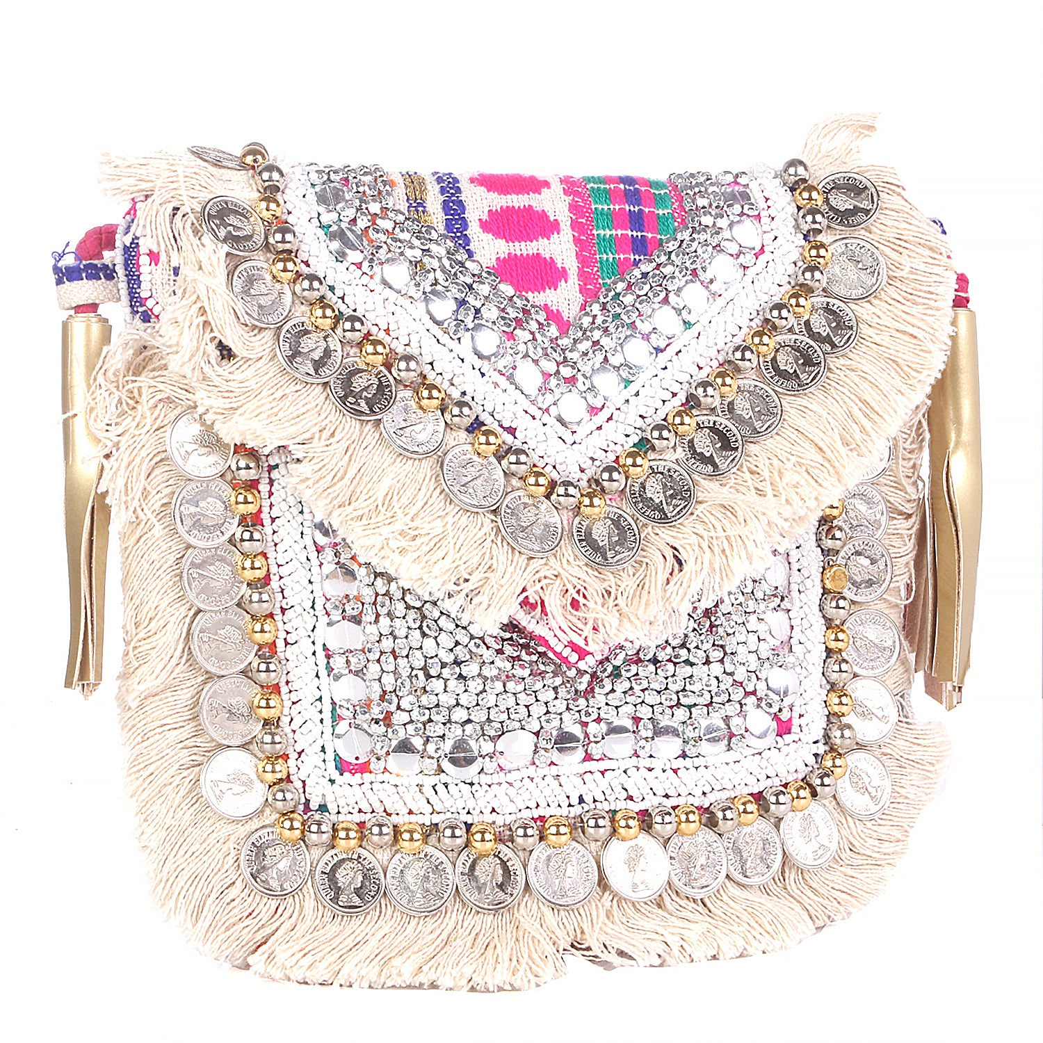 Pink Small Boho Bags For Casual Use