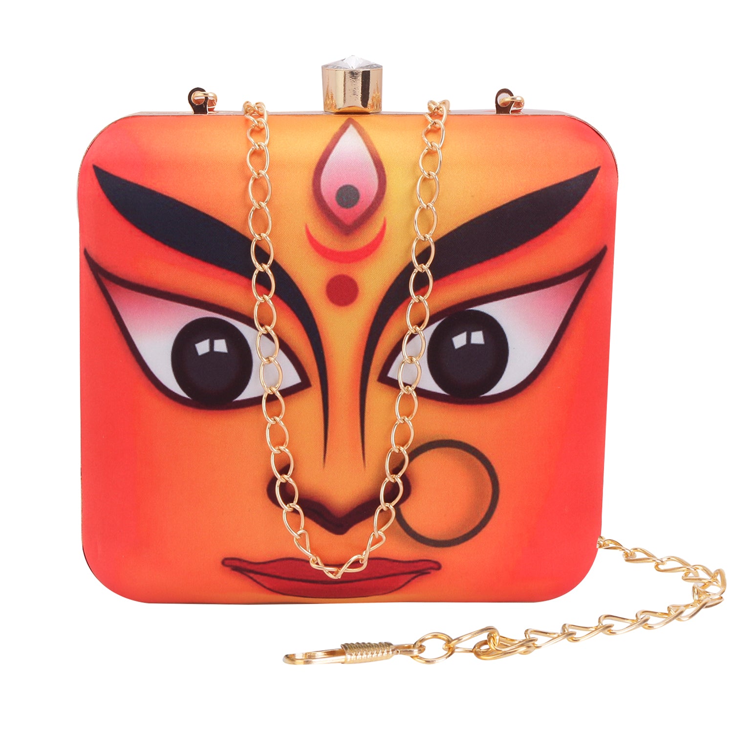 3D digital print box clutch