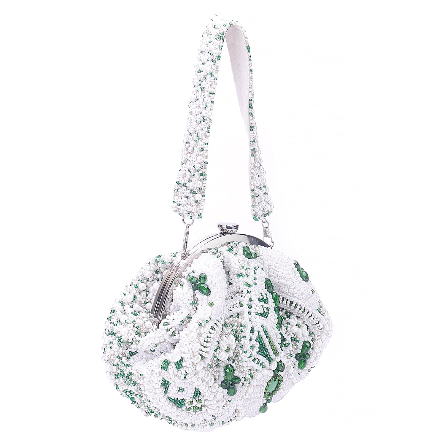 green stone apperance batua style clutch