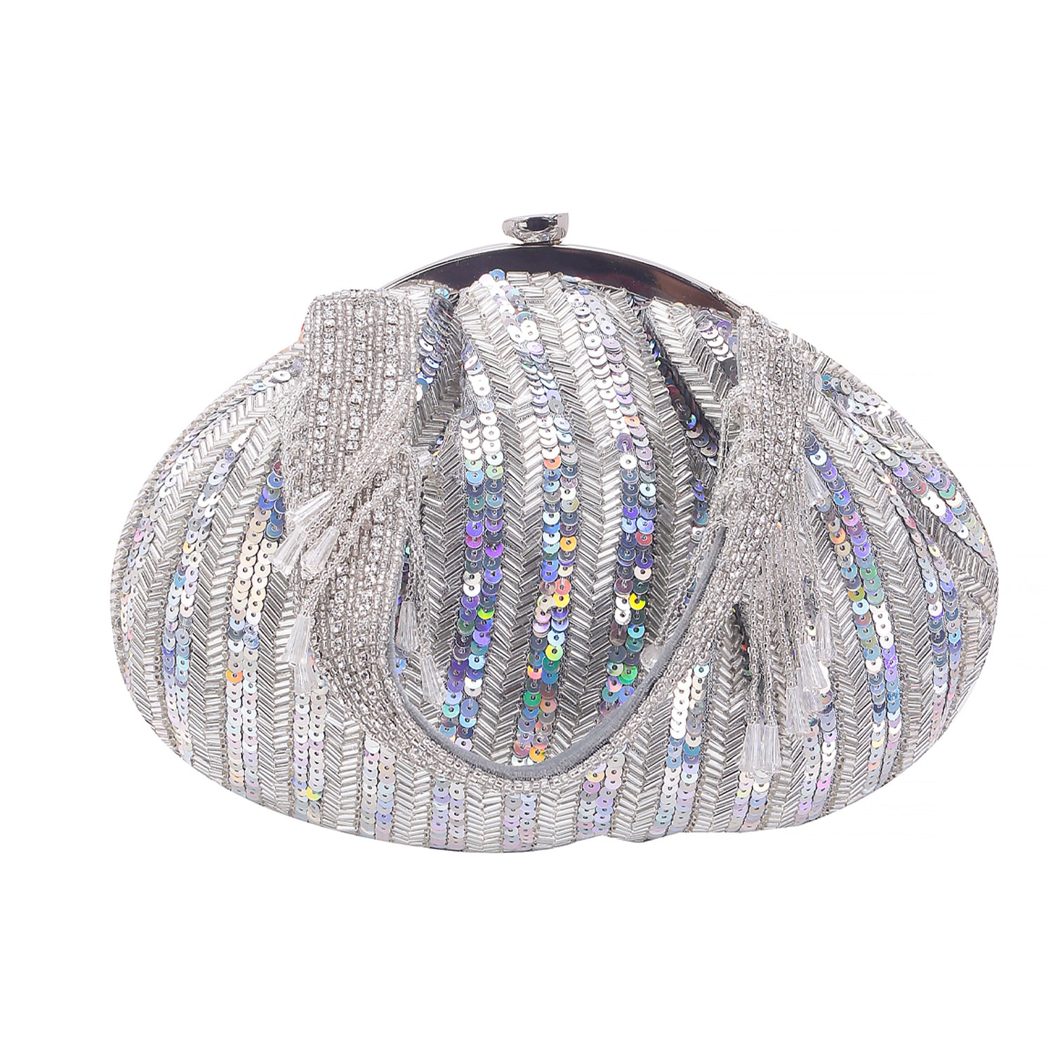 sequins style batua clutch