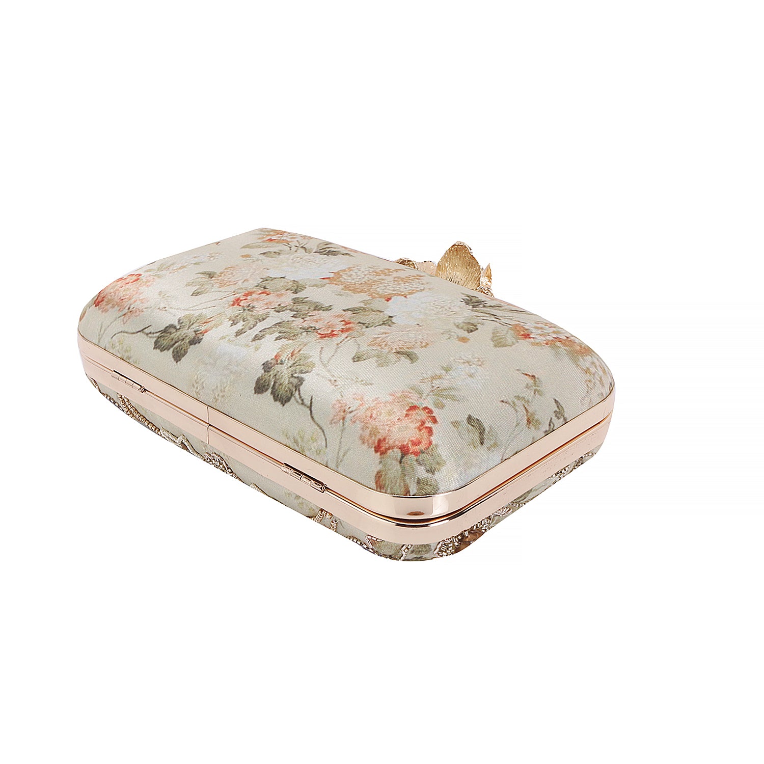 gorgeous handmade printed embroidery designer clutch