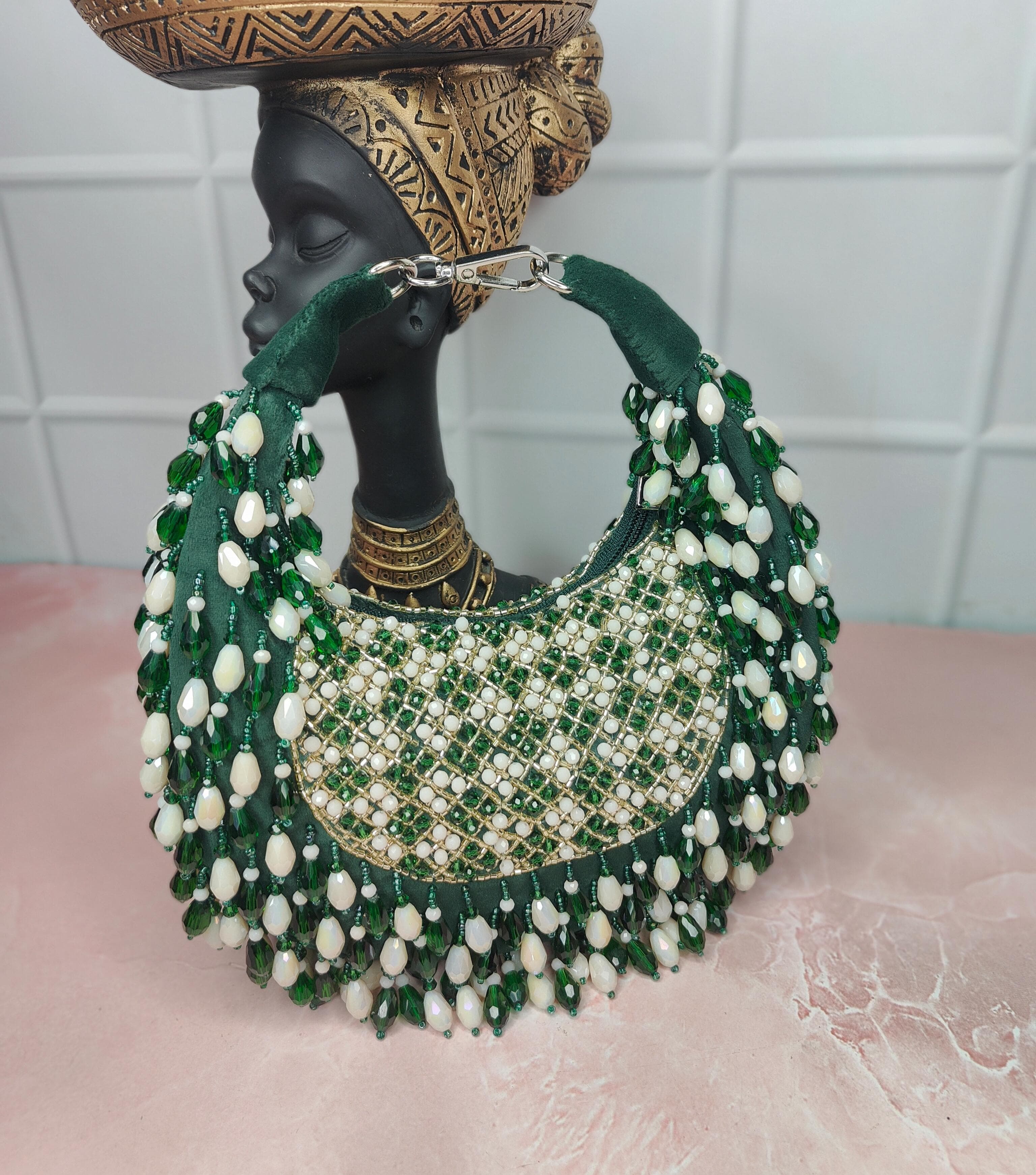 Green Peal Clutch Bag