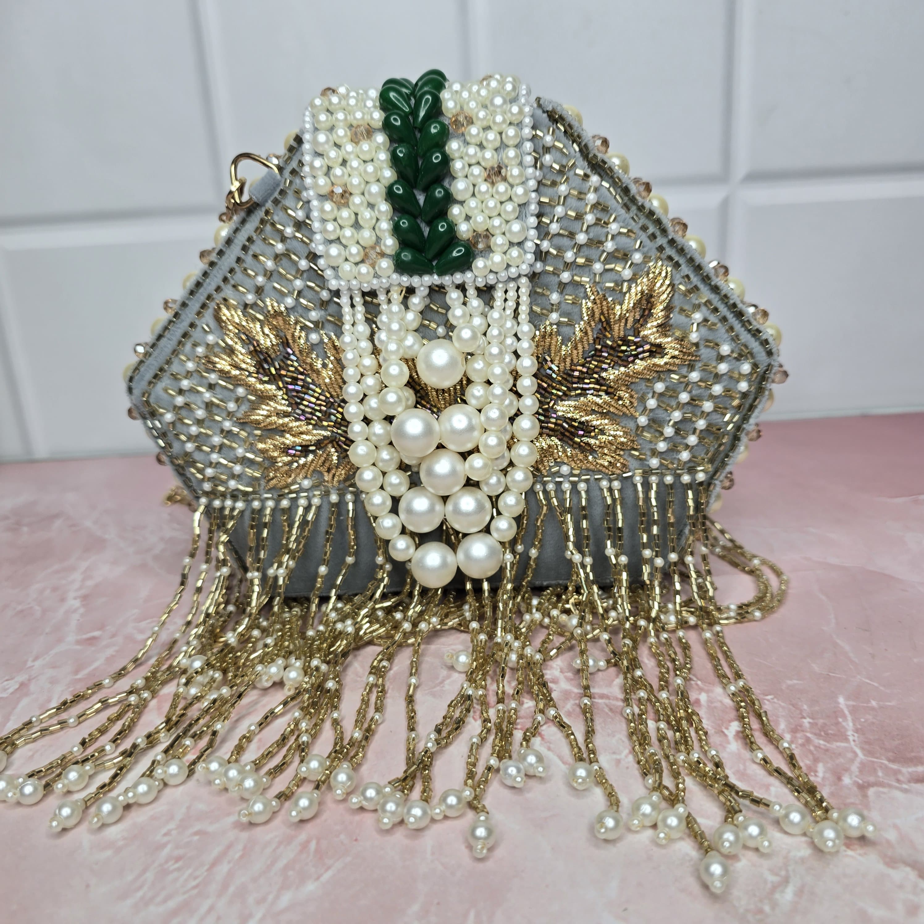 Embroidered Clutch Bag