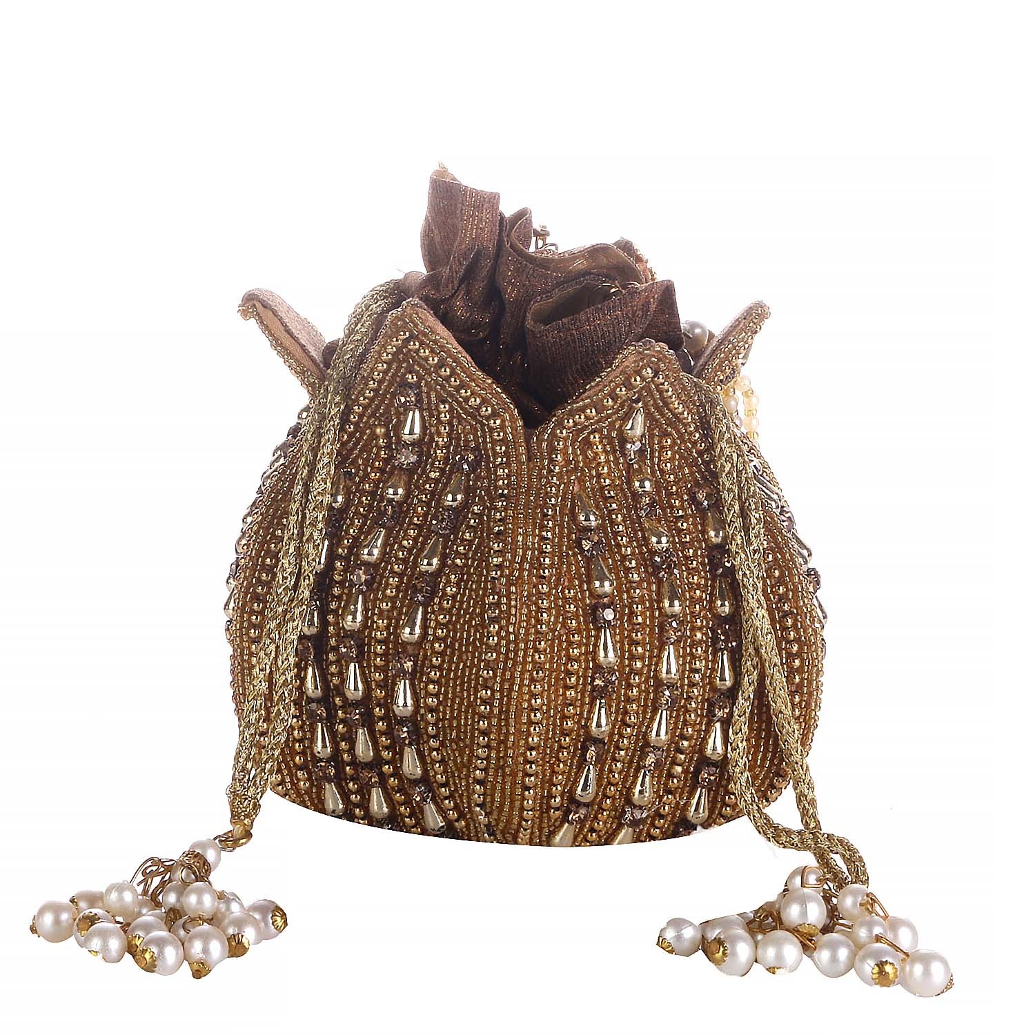 Swisni gold lotus style potli