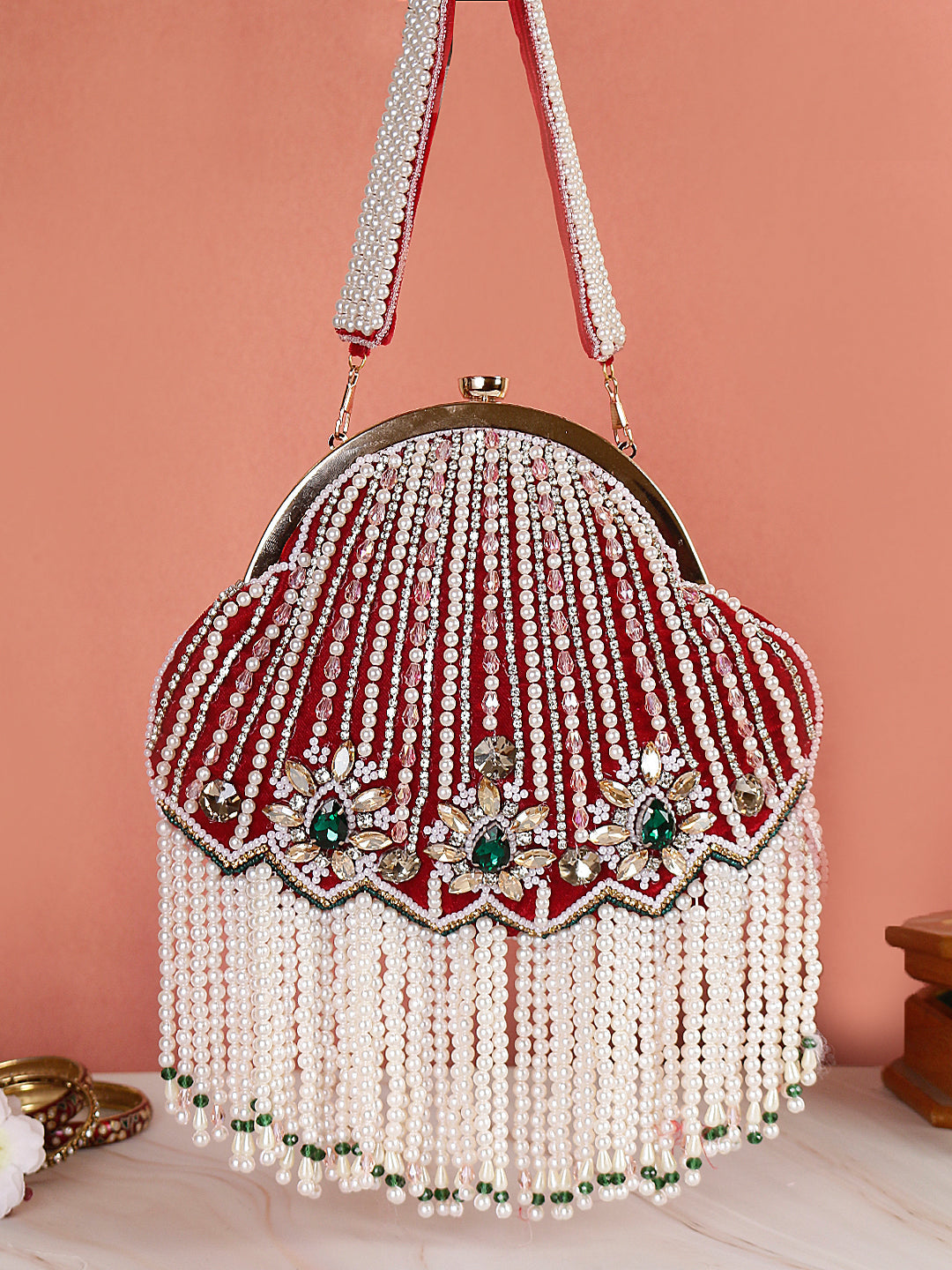 SWISNI RED PEARL BATUA BAG