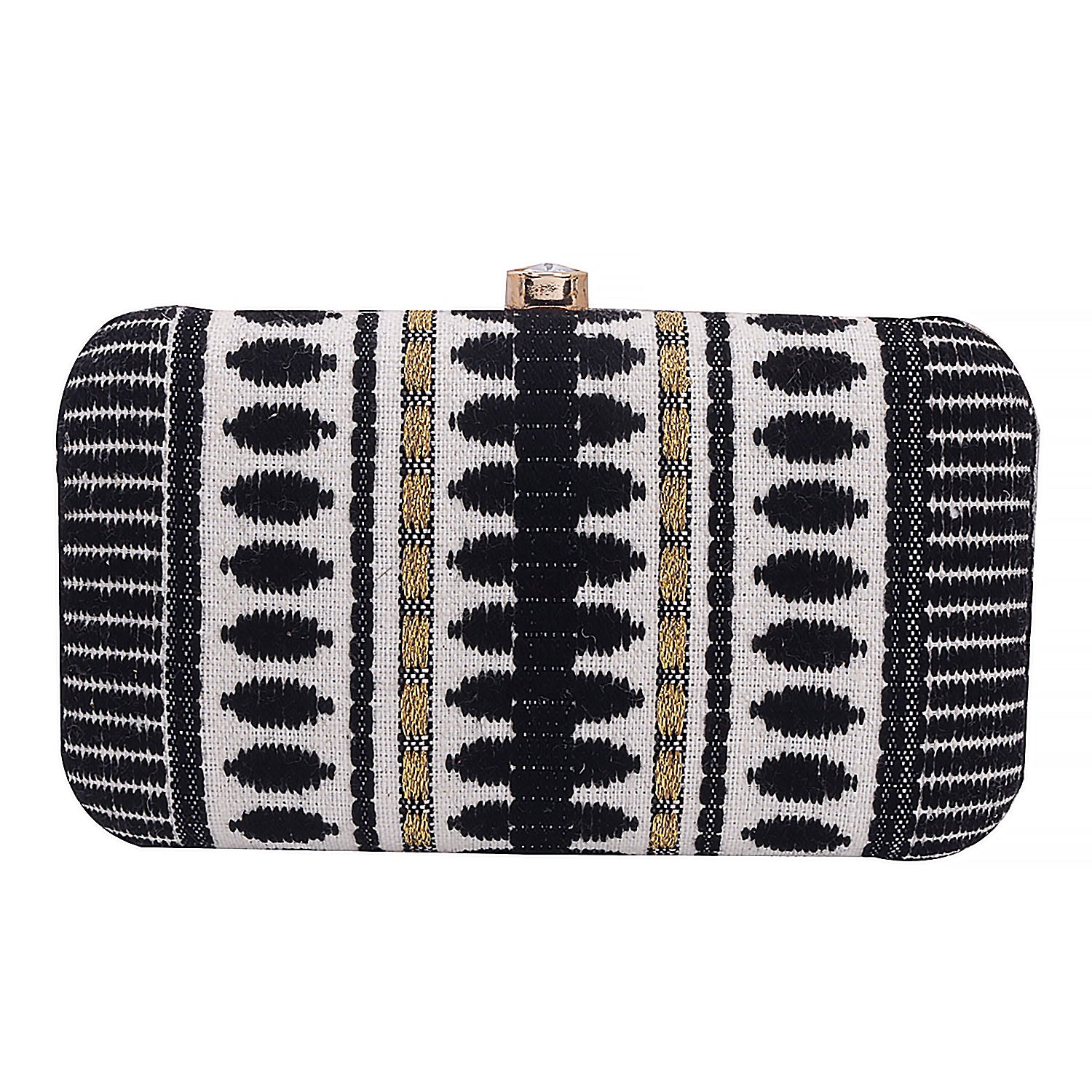 Fabric Box Clutch For Casual Use